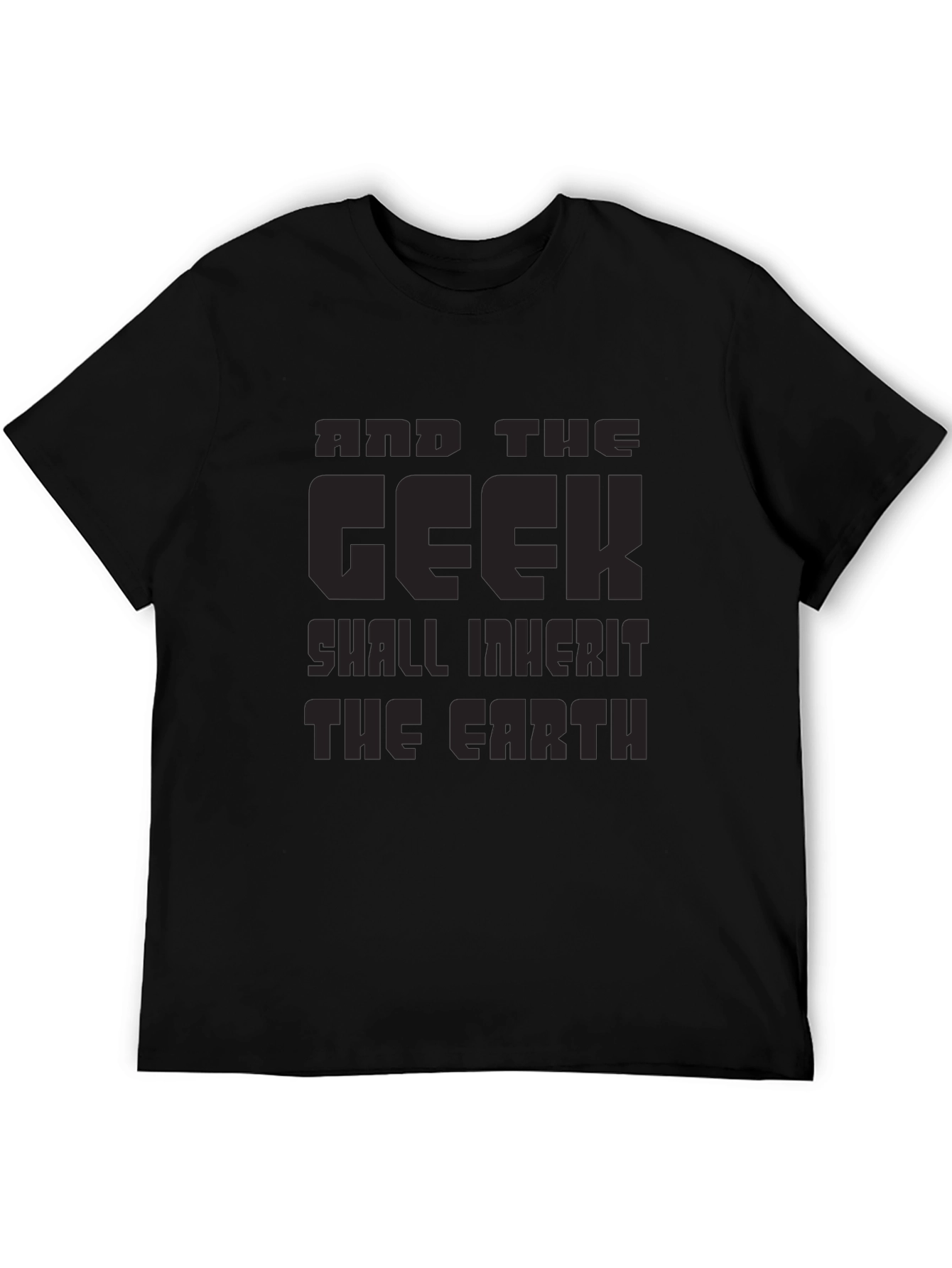 Black Geek Inherit Earth Black T-Shirt - Funny Graphic Tee view 5