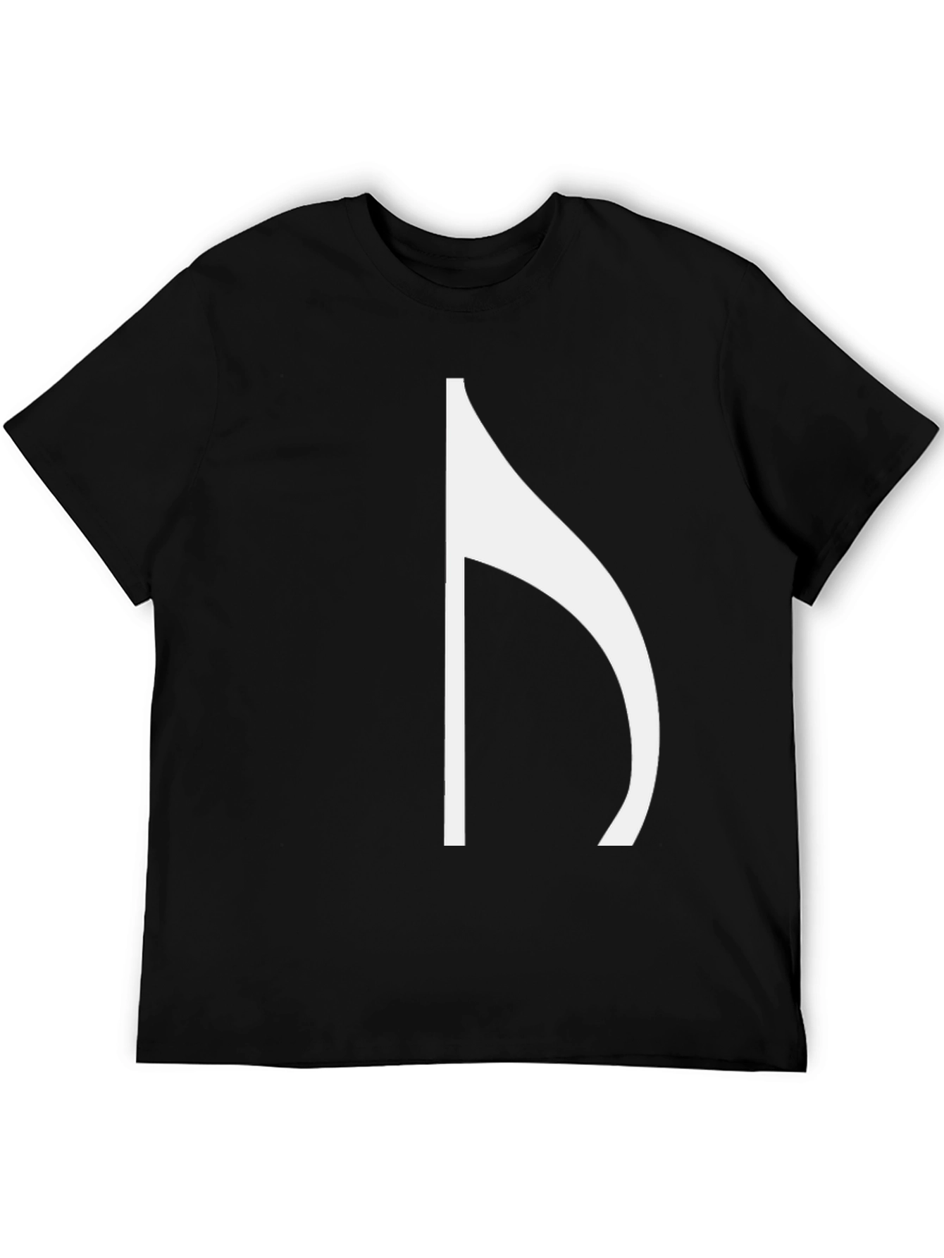 Black Modern Black Tee with Minimalist White Graphic view 5