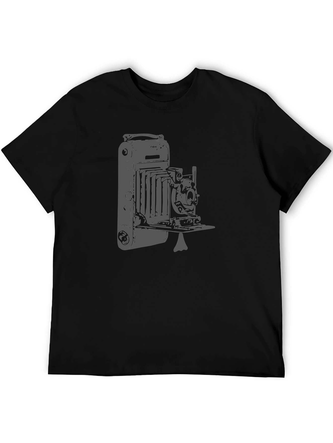 Black Vintage Camera Graphic Tee - Classic Style! view 5