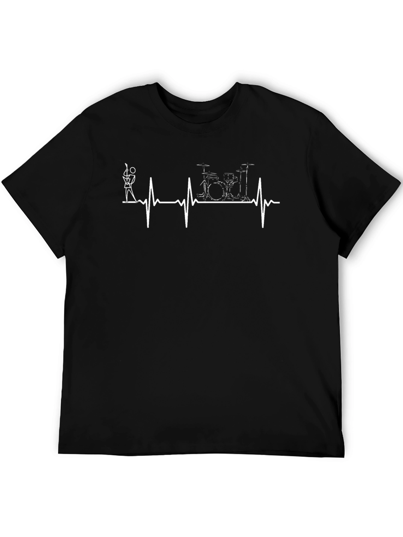 Black Drumbeat Lifeline T-Shirt - Black view 5