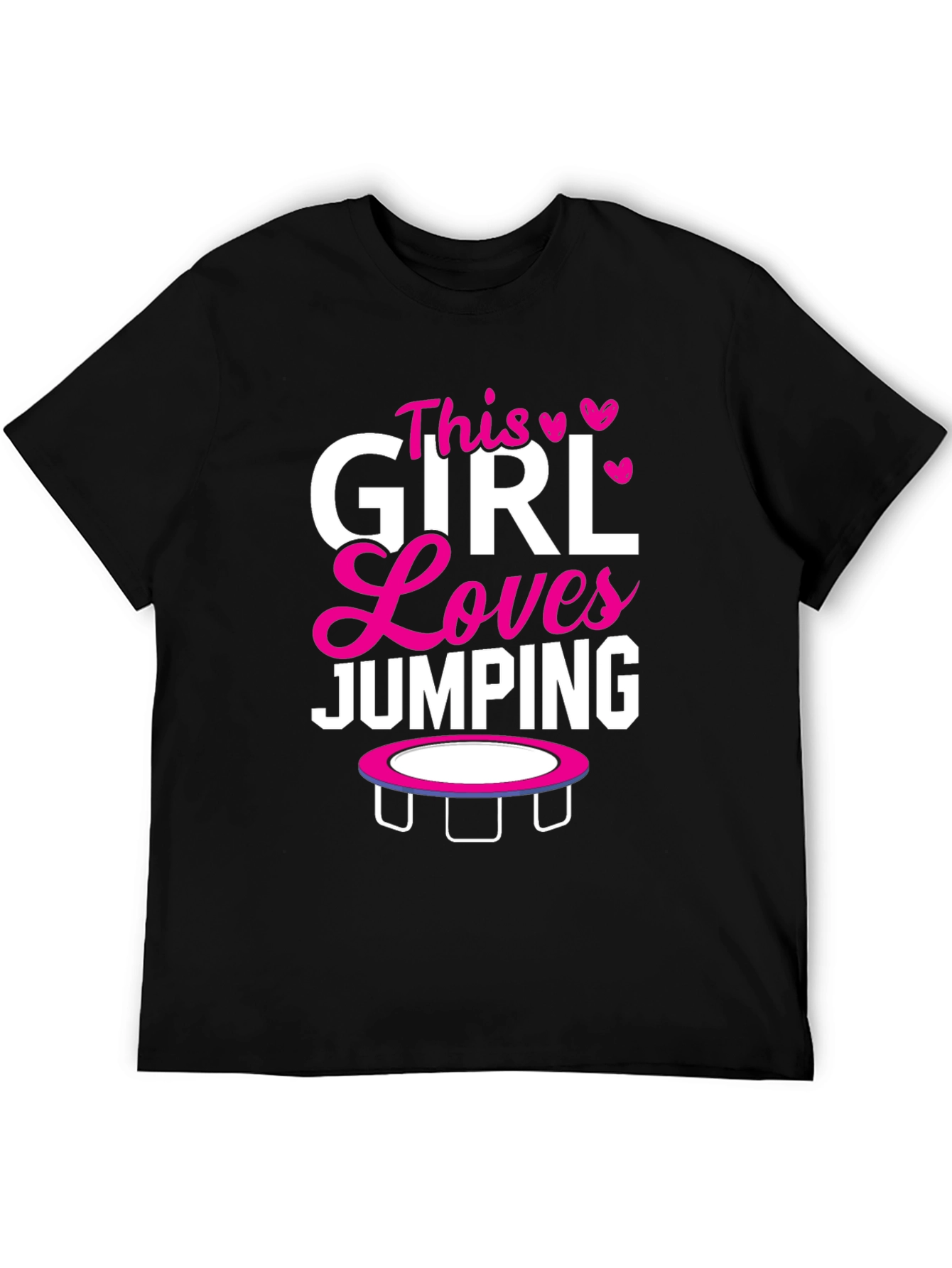 Black This Girl Loves Jumping T-Shirt view 5