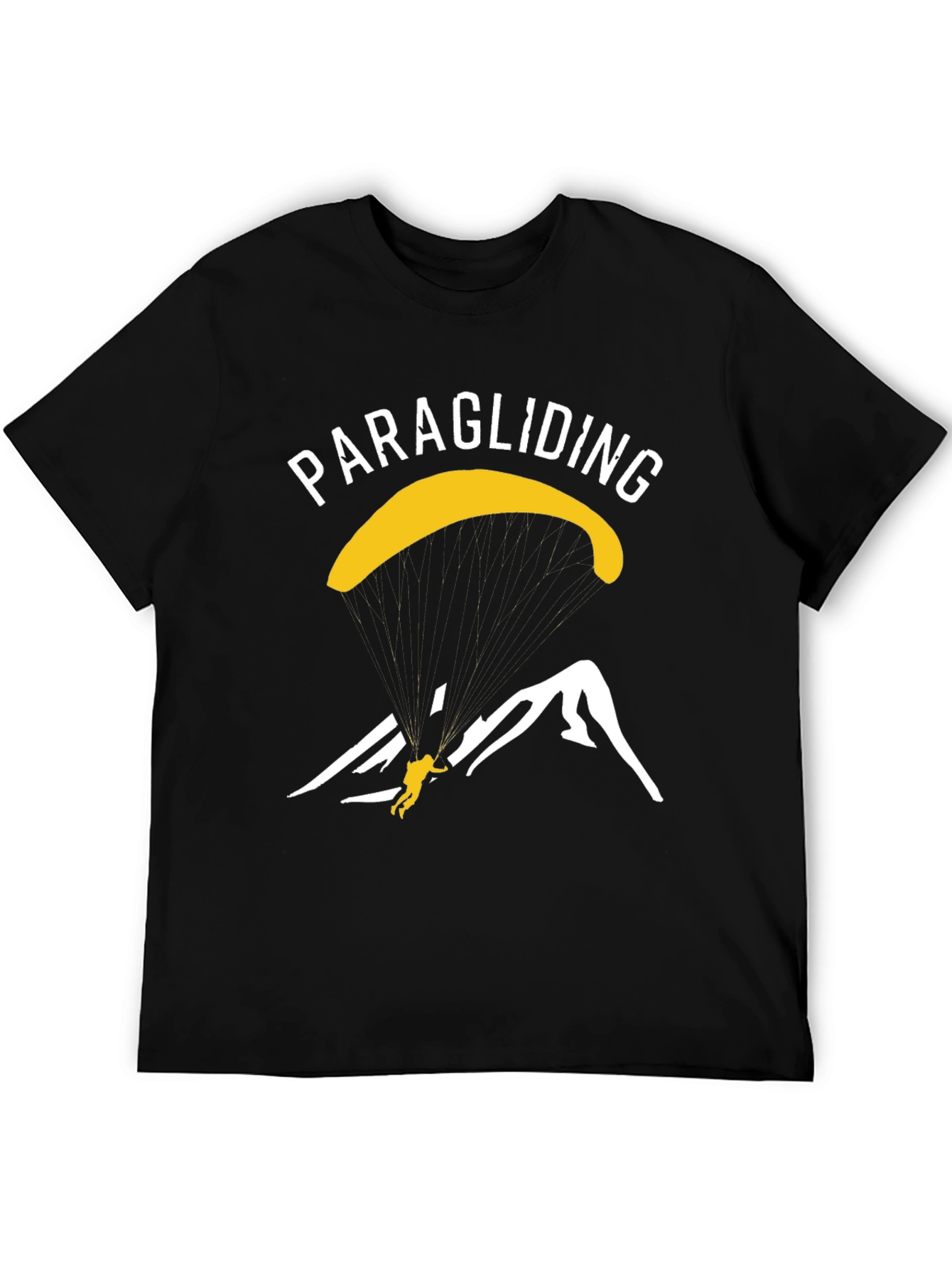 Black Paragliding Graphic T-Shirt - Adventure Awaits view 5