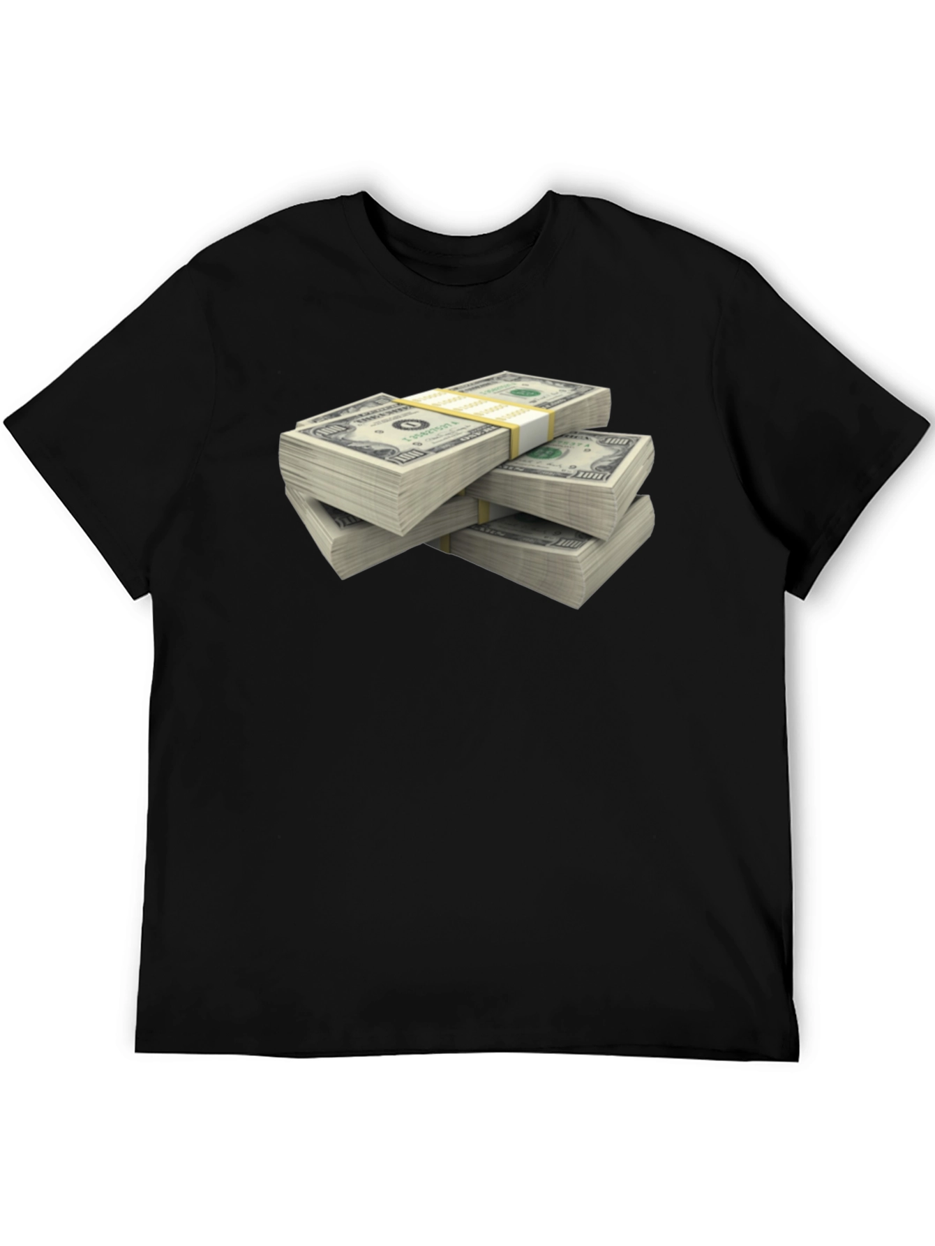 Black Money Stack Graphic T-Shirt - Black view 5