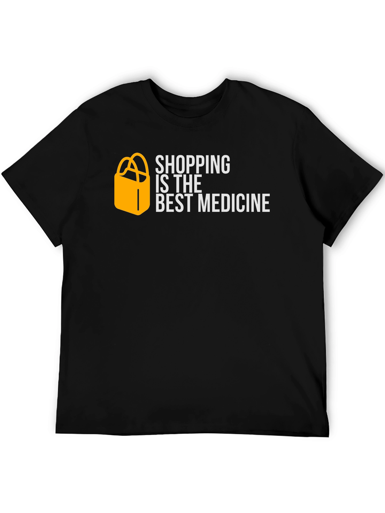 Black Shopping is the Best Medicine Graphic T-Shirt view 5
