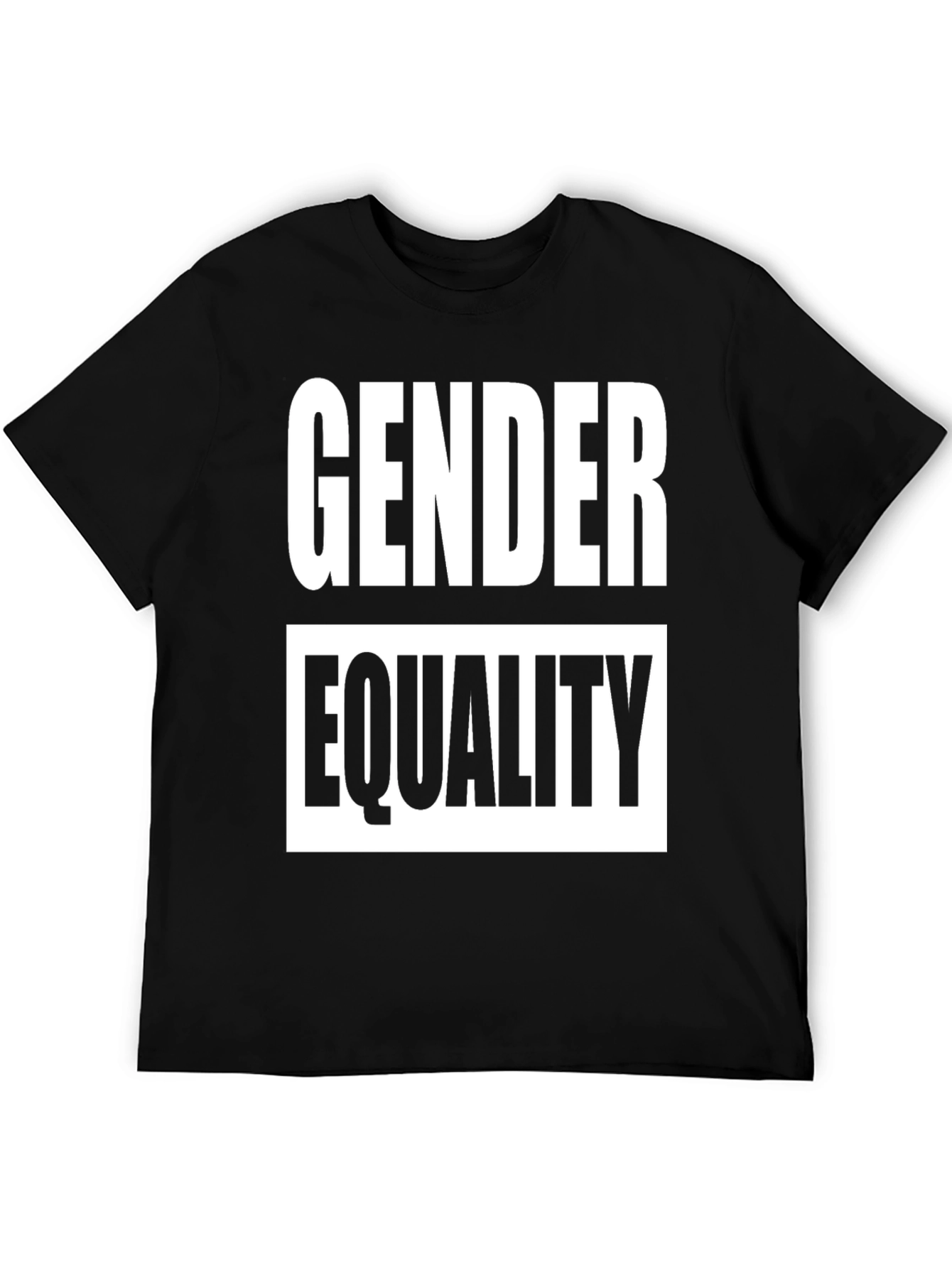 Black Gender Equality Graphic Tee - Black Cotton view 5