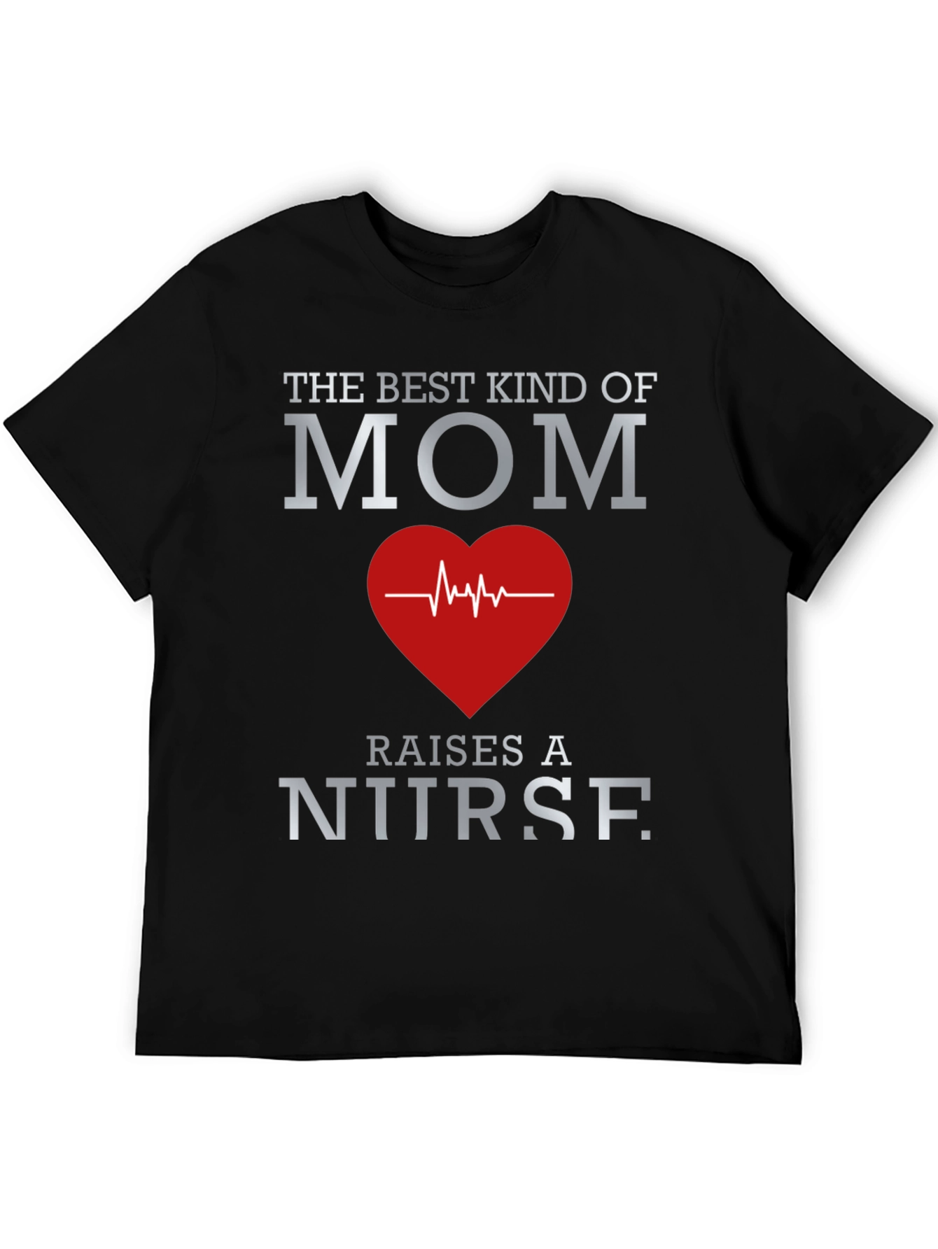 Black Best Mom Nurse Graphic T-Shirt view 5