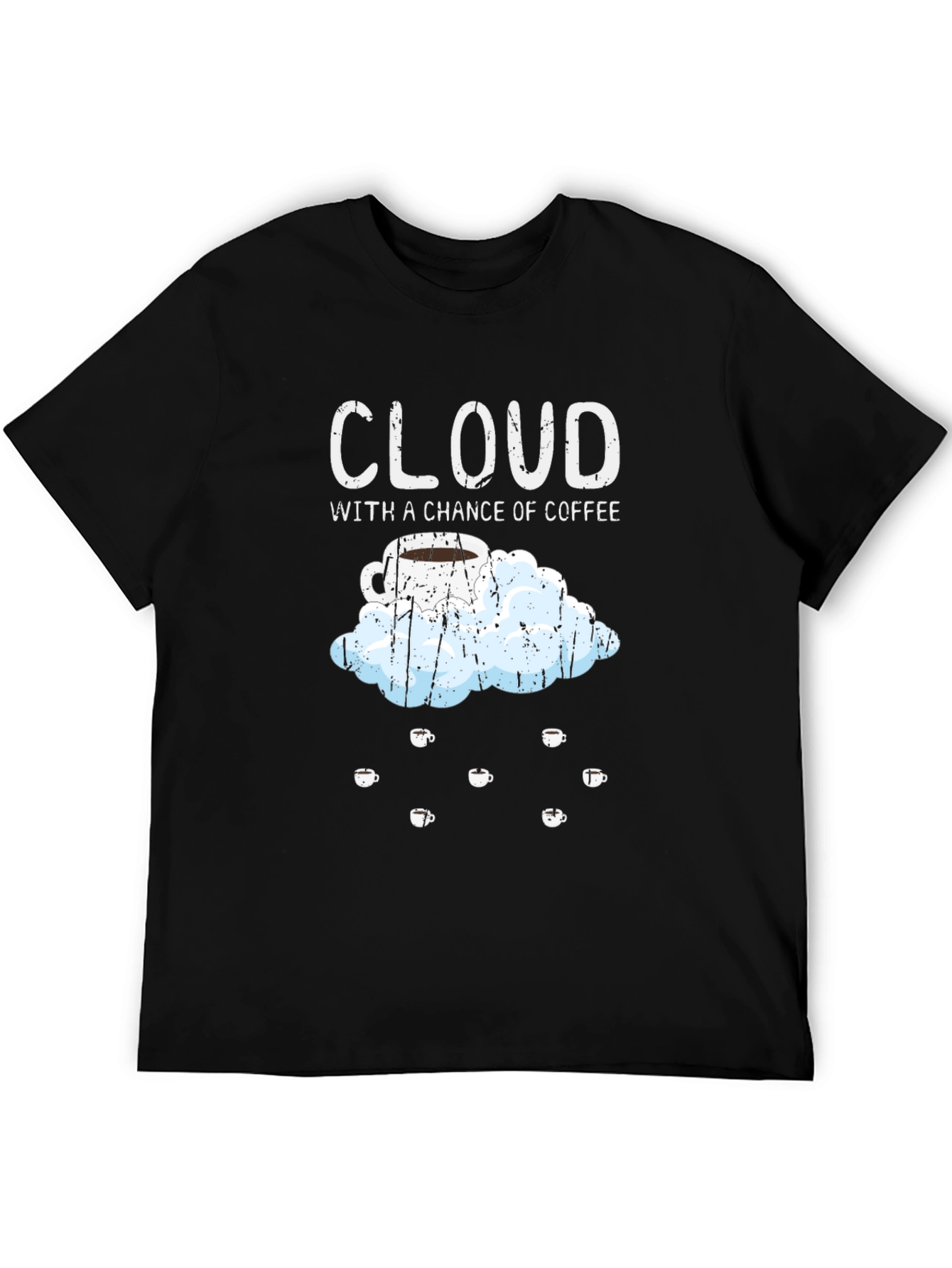 Black Cloud with a Chance of Coffee T-Shirt view 5