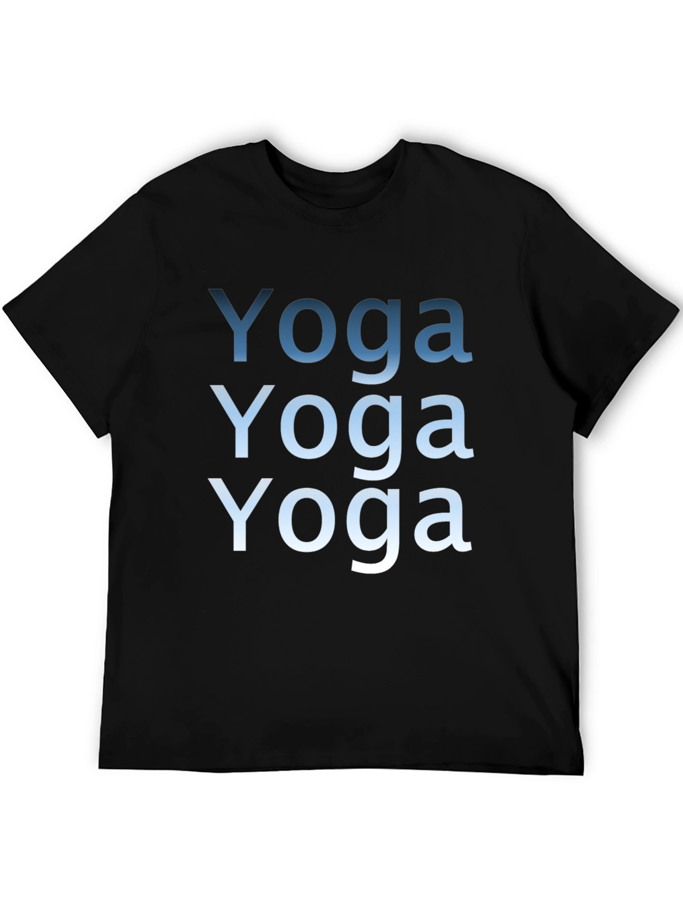 Black Yoga Text T-Shirt - Relax in Comfort & Style view 5