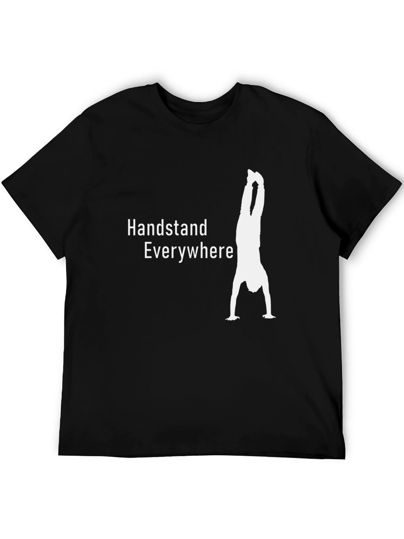 Black Handstand Everywhere Graphic Tee - Black Cotton Blend view 5