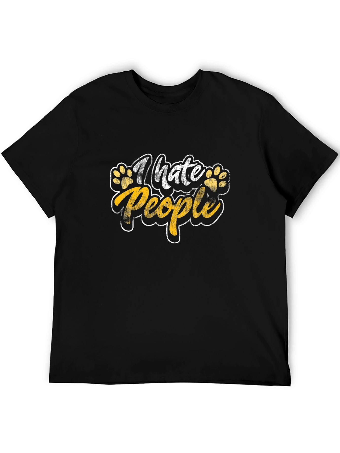 Black I Hate People T-Shirt - Novelty Graphic Tee view 5