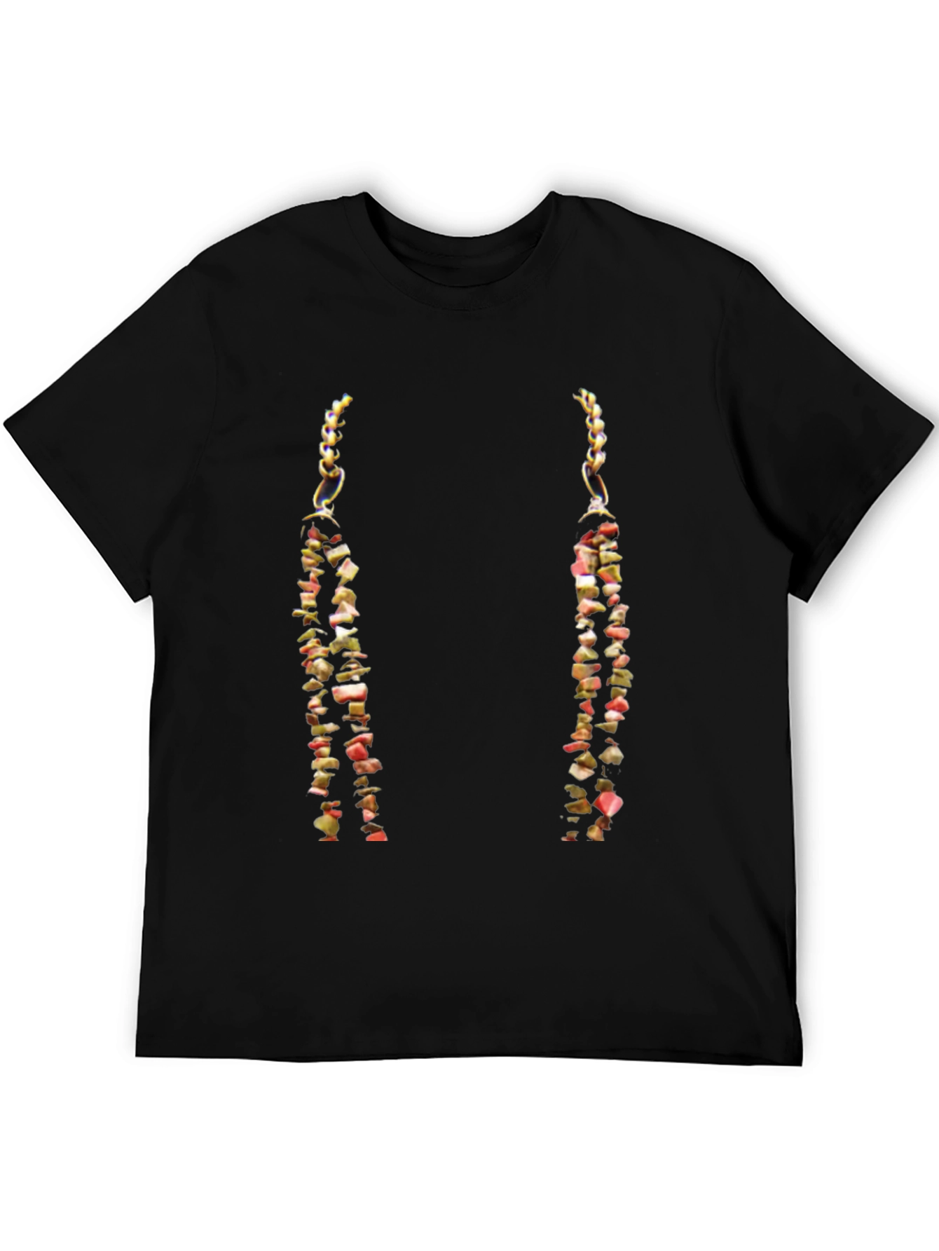 Black Unique Beaded Chain T-Shirt - Stylish Casual Wear view 5