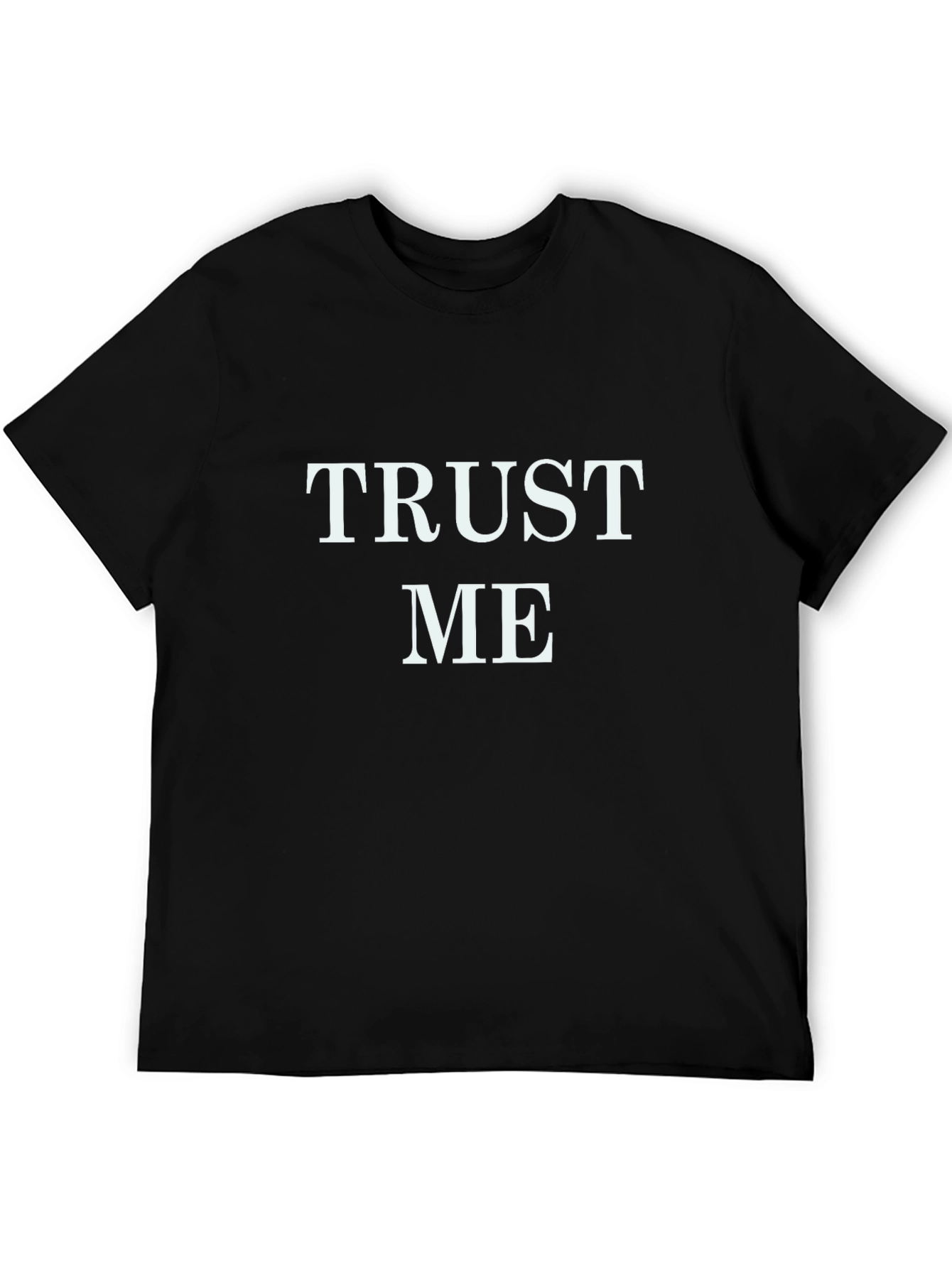 Black Trust Me Graphic T-Shirt - Bold Statement Tee view 5