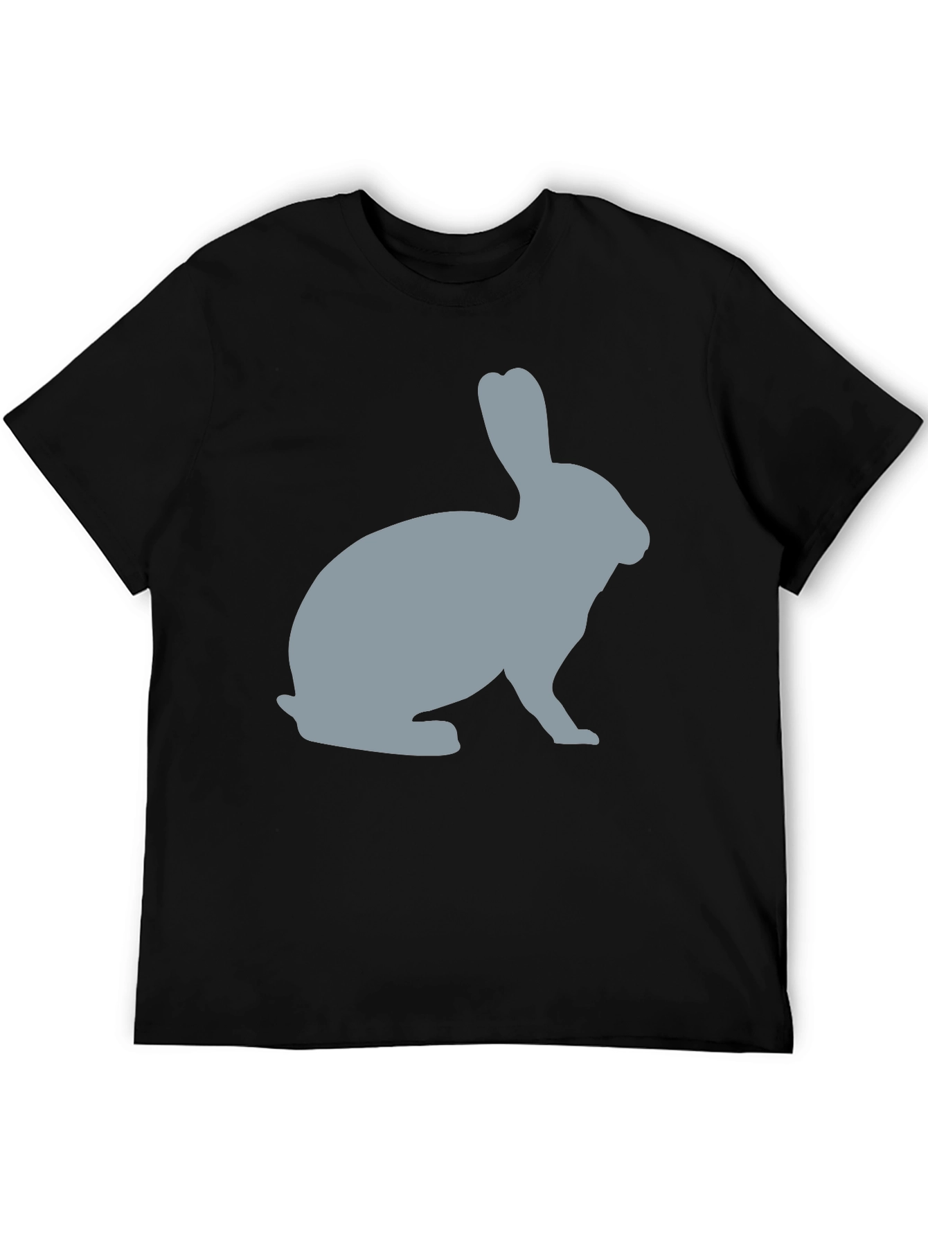 Black Rabbit Silhouette Graphic Tee - Unisex Soft Cotton T-Shirt view 5