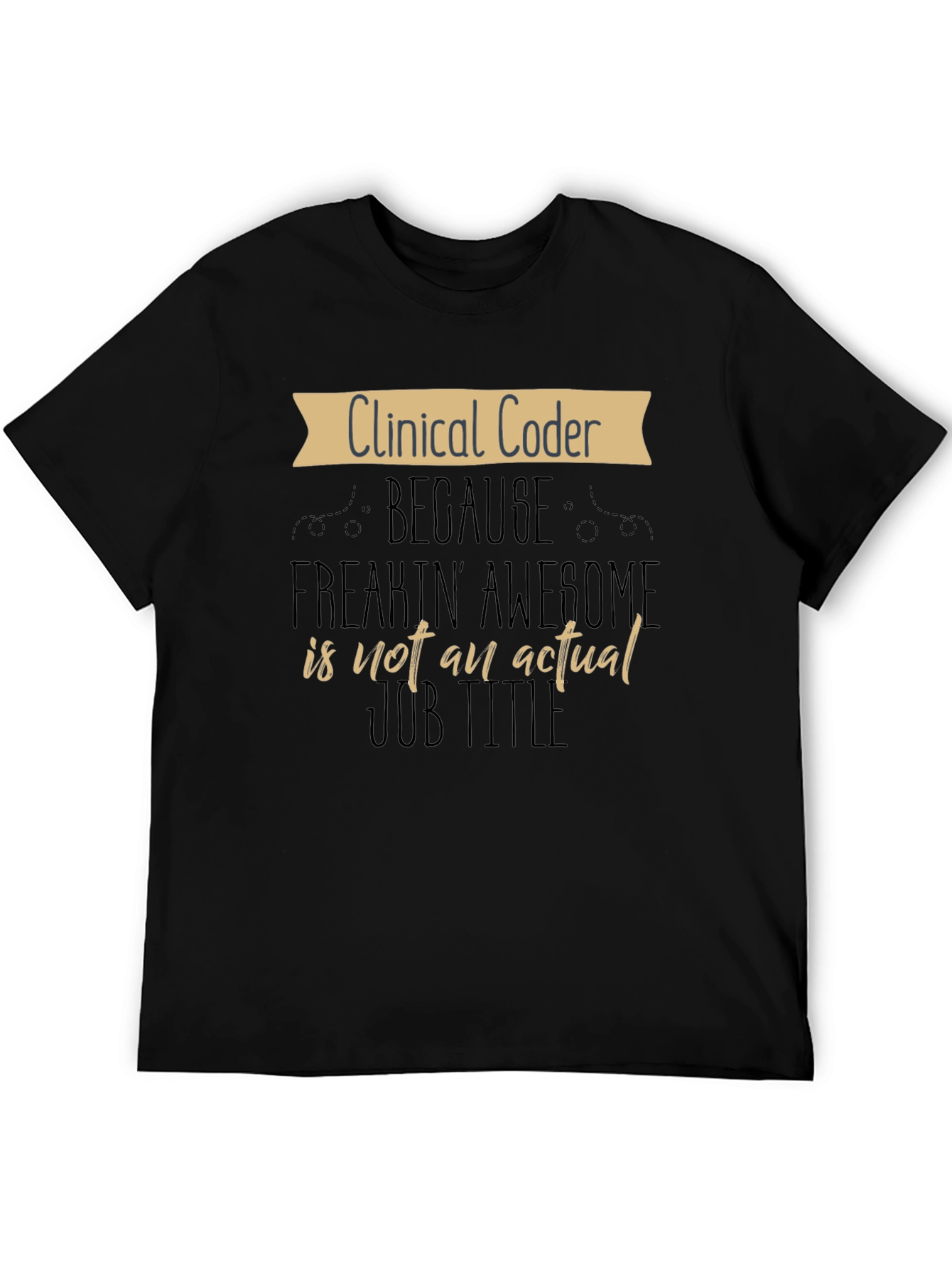 Black Clinical Coder Graphic T-Shirt view 5