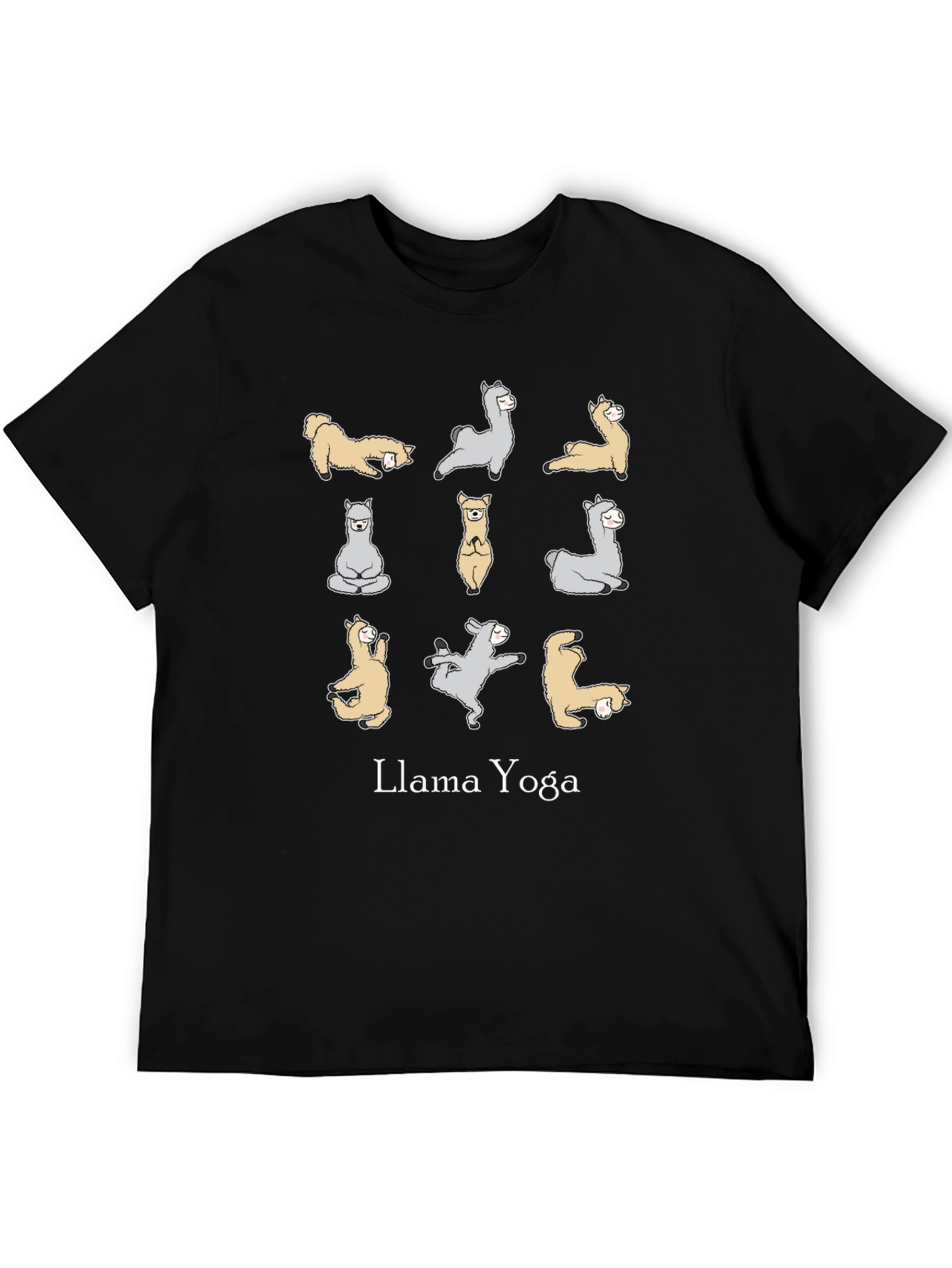 Black Llama Yoga Graphic T-Shirt - Relax in Style! view 5