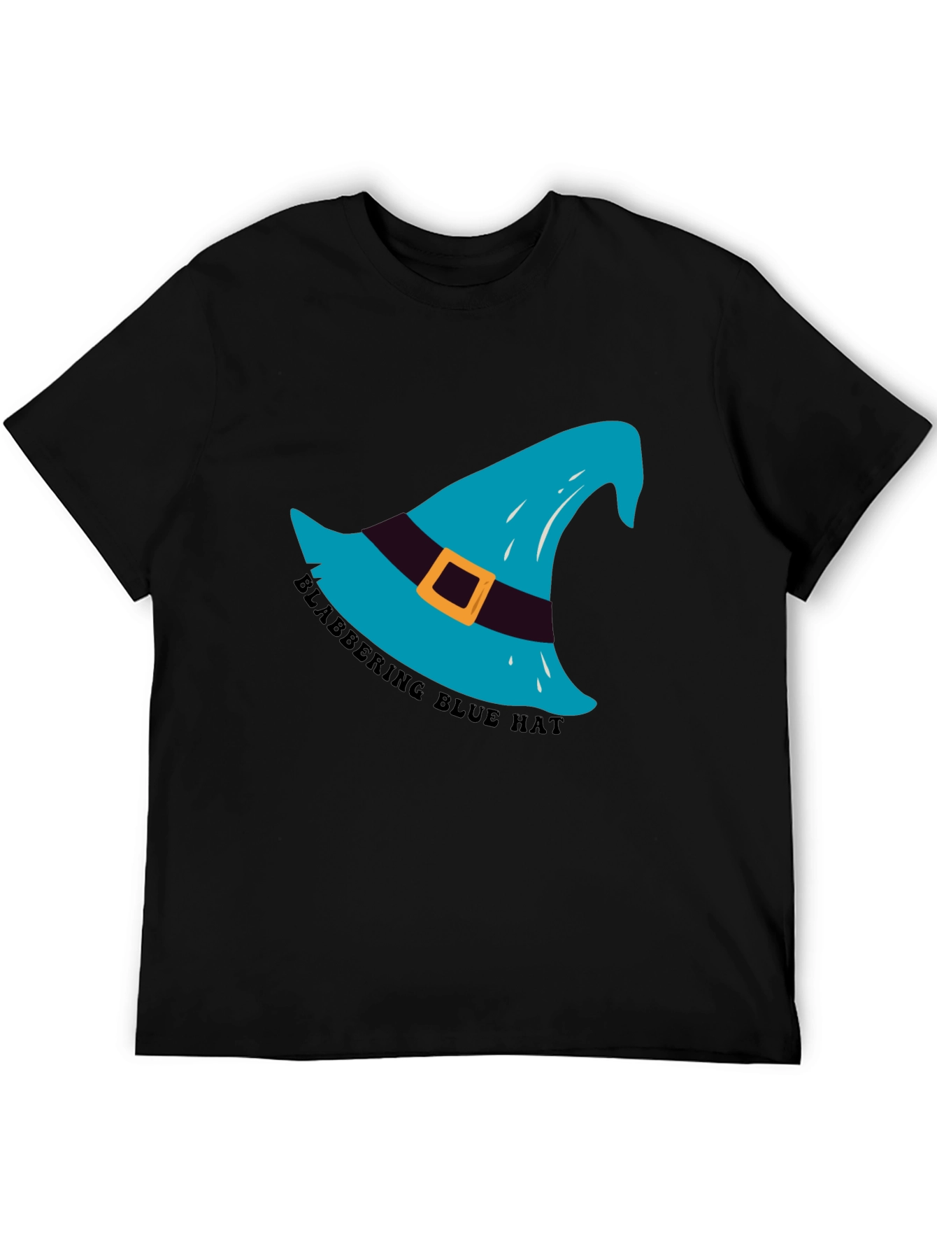 Black Blabbering Blue Hat Graphic Tee - Black view 5