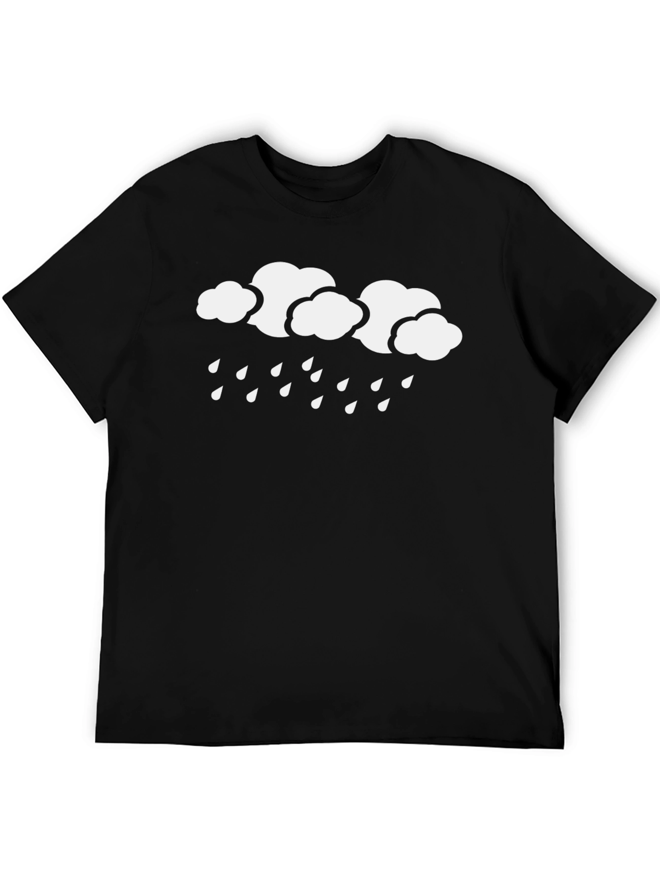 Black Rainy Day Black Cotton Graphic Tee view 5