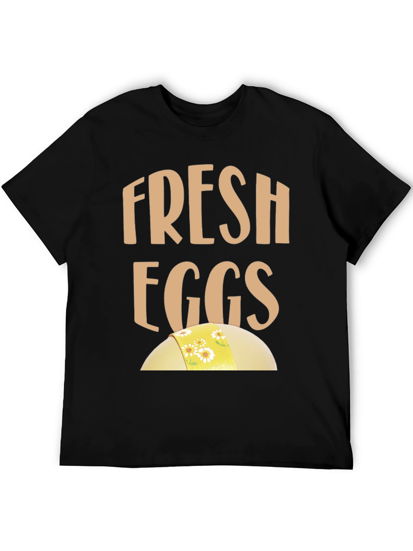 Black Fresh Eggs Funny T-Shirt view 5