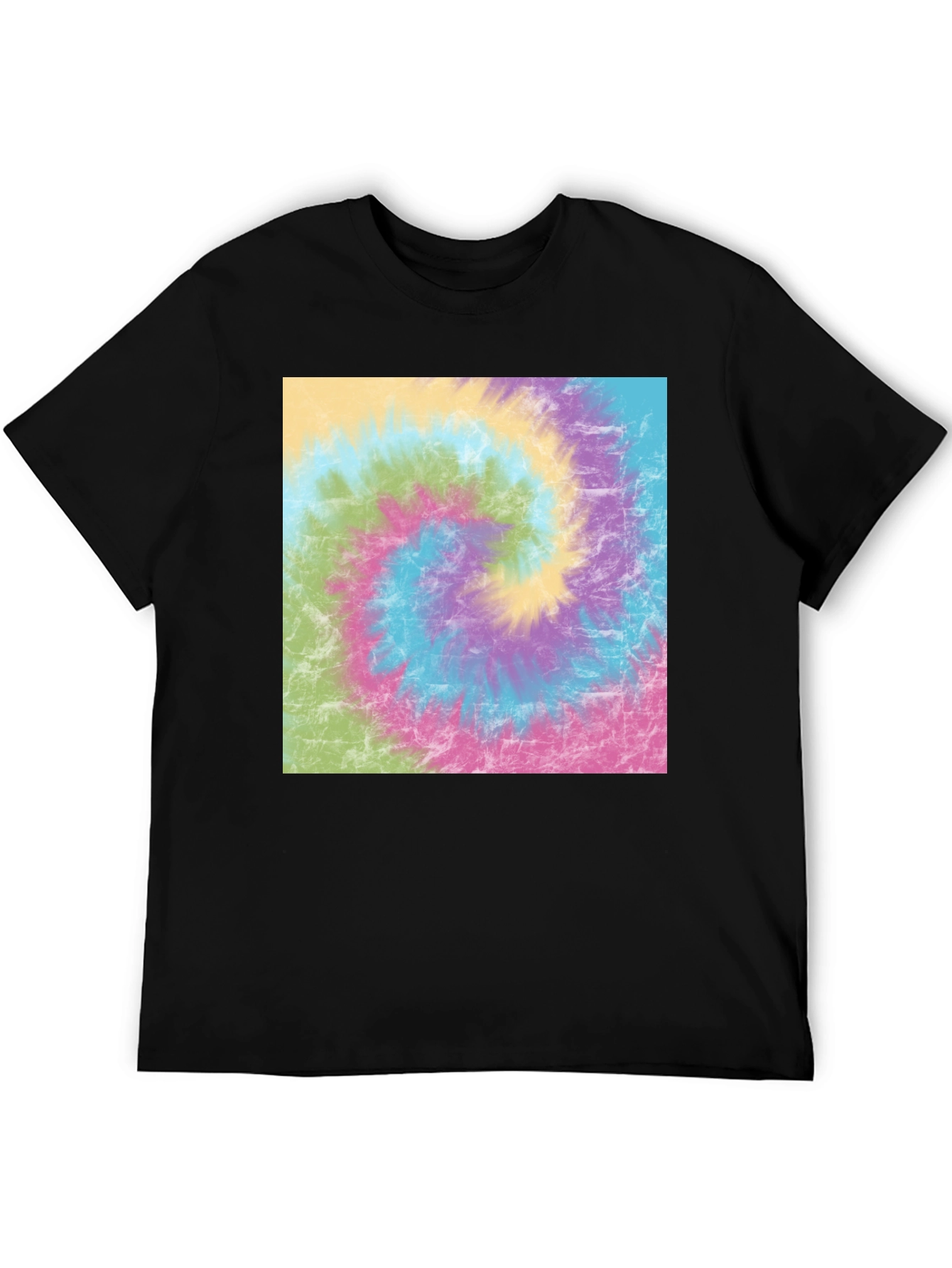 Black Tie Dye Swirl Graphic Tee - Casual Comfort view 5