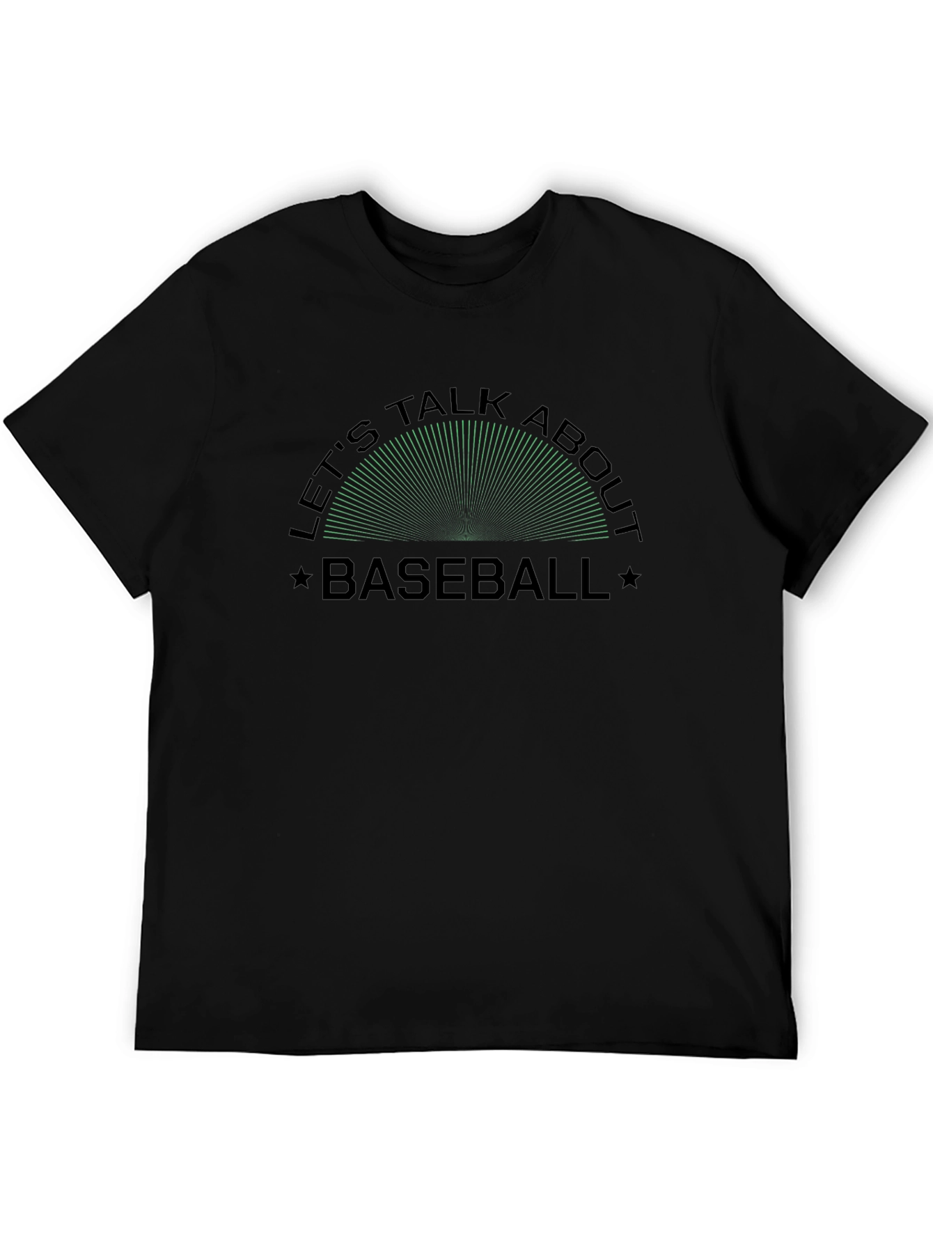 Black Let's Talk Baseball Graphic Tee view 5