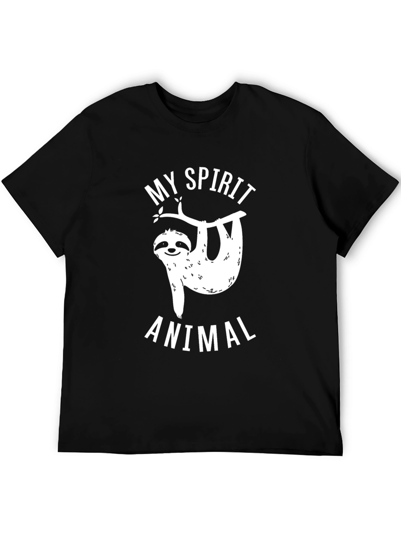 Black My Spirit Animal Sloth Graphic Tee - Unisex view 5