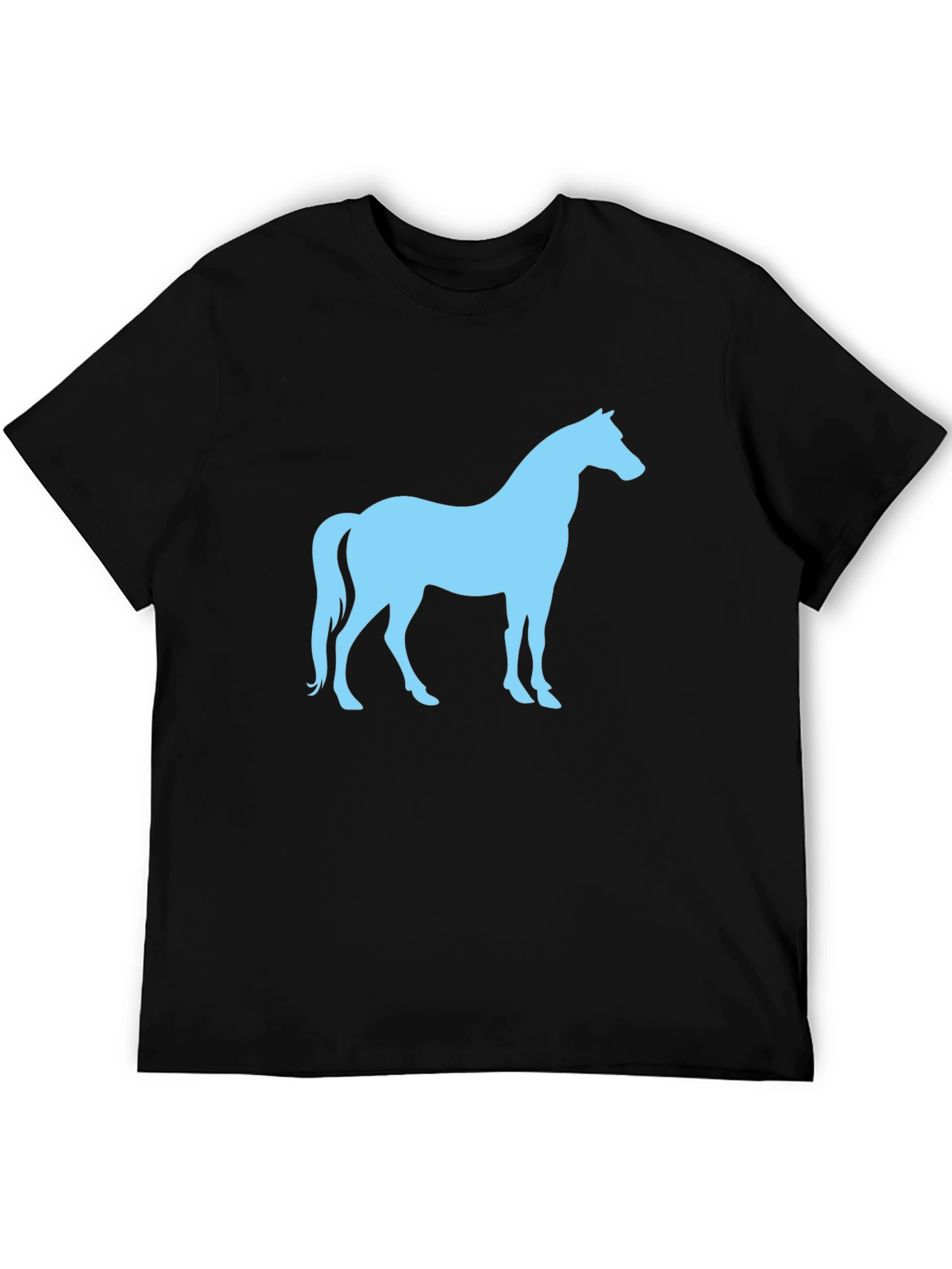 Black Horse Silhouette Graphic T-Shirt - Black view 5