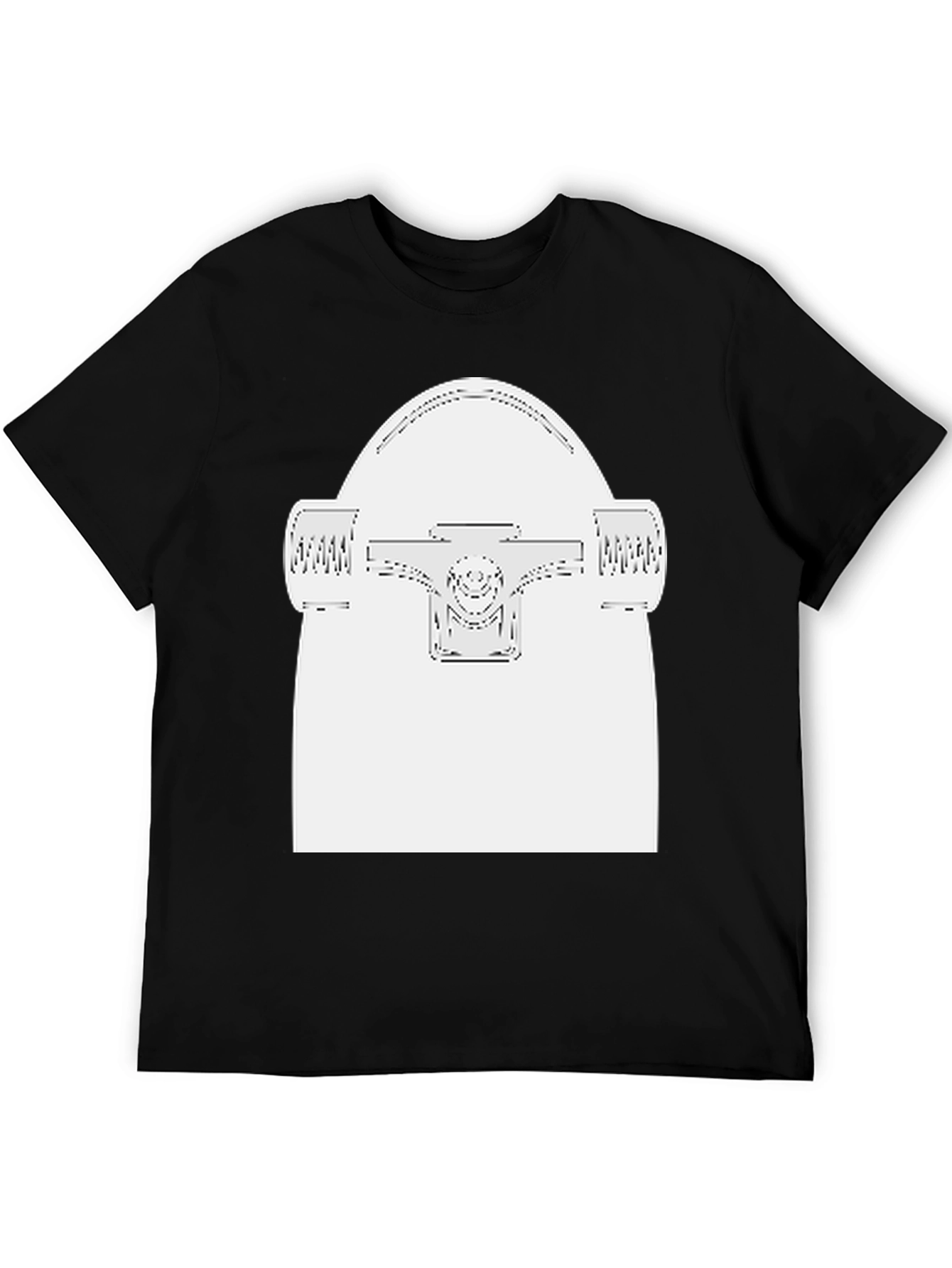 Black Skateboard Graphic T-Shirt - Black view 5