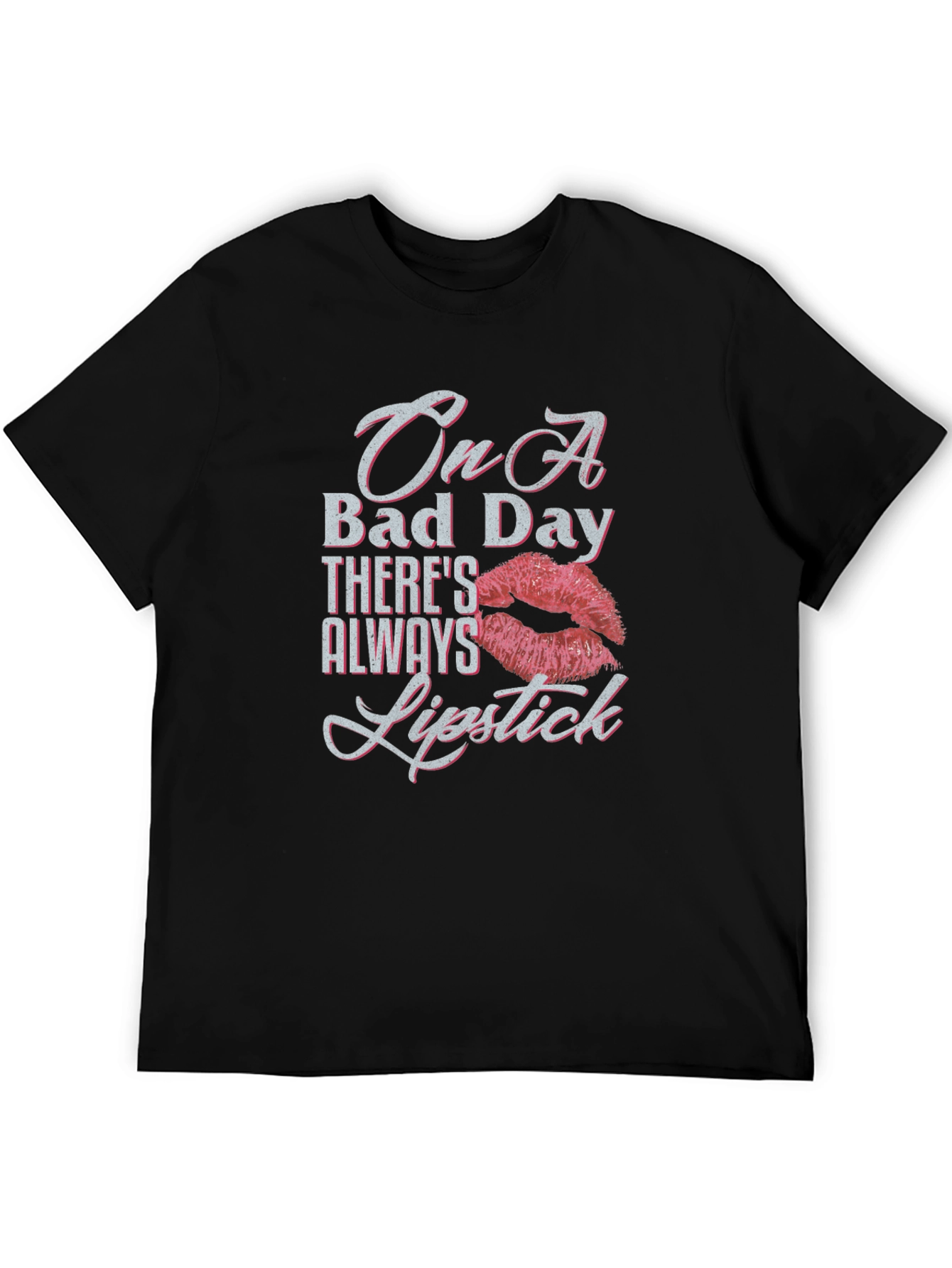 Black On A Bad Day Lipstick T-Shirt view 5