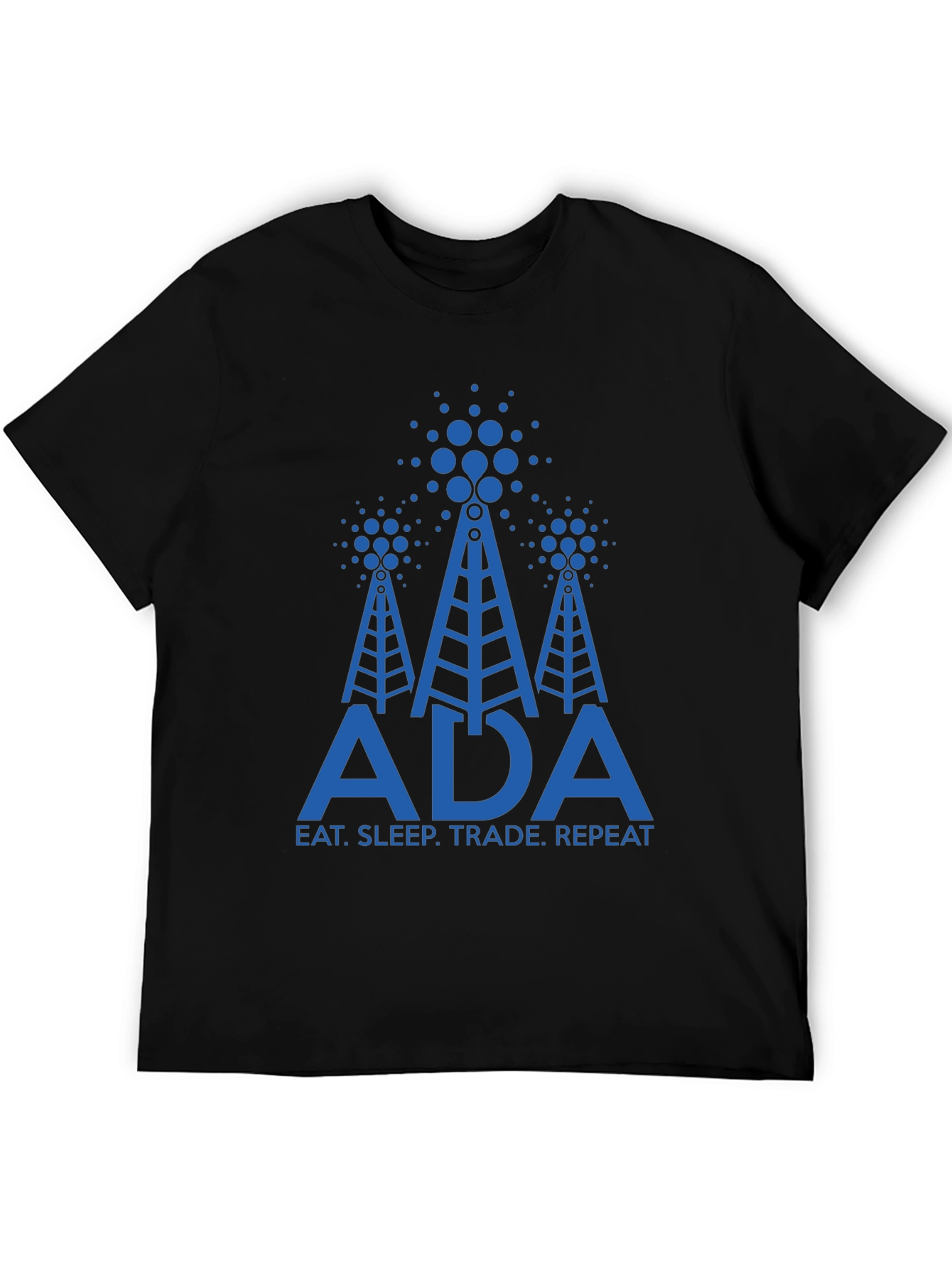 Black ADA Cryptocurrency Black T-Shirt view 5