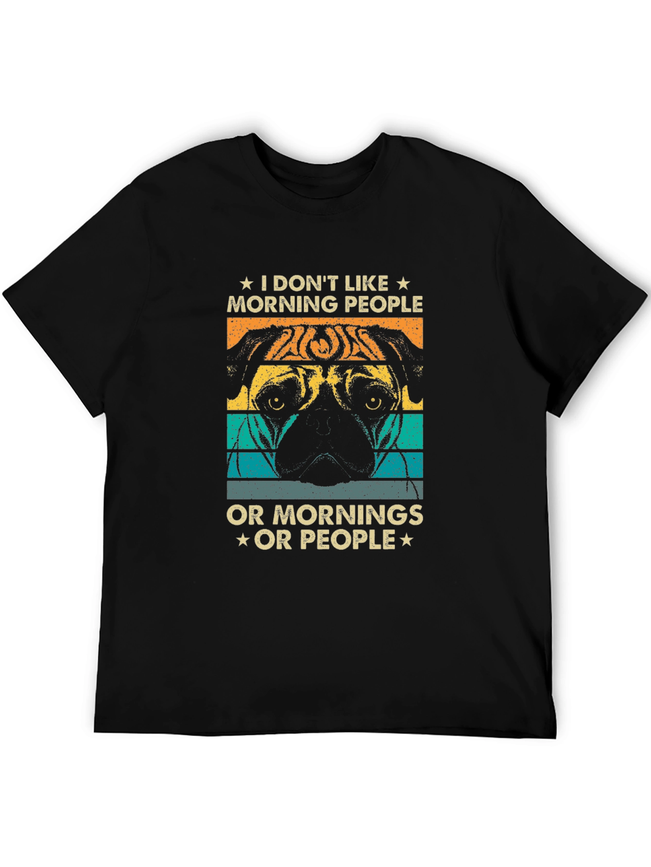 Black I Don't Like Morning People T-Shirt view 5