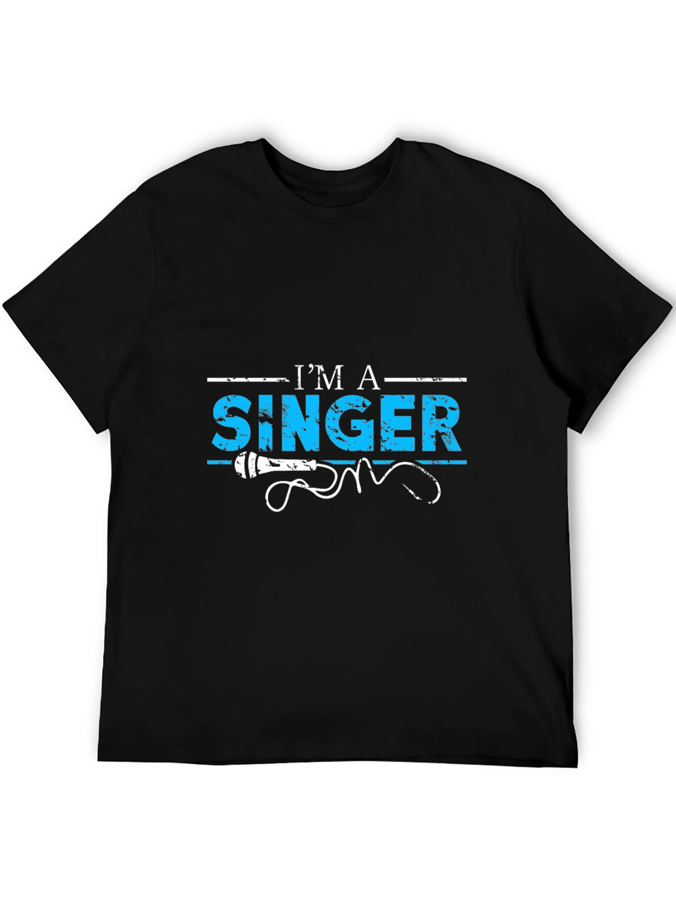 Black I'm a Singer T-Shirt - Microphone Graphic Tee view 5