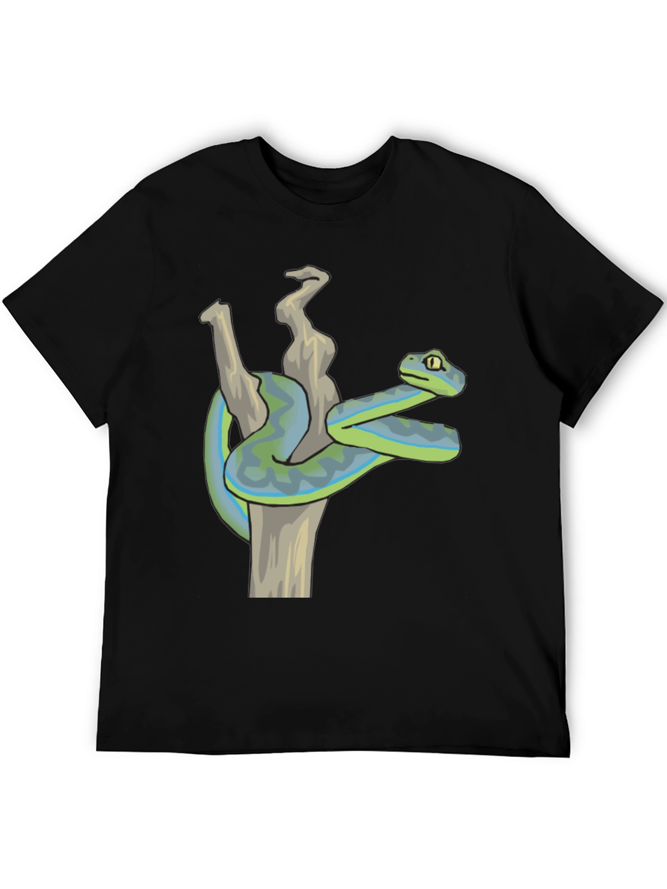 Black Snake T-Shirt: Reptile Art Tee view 5