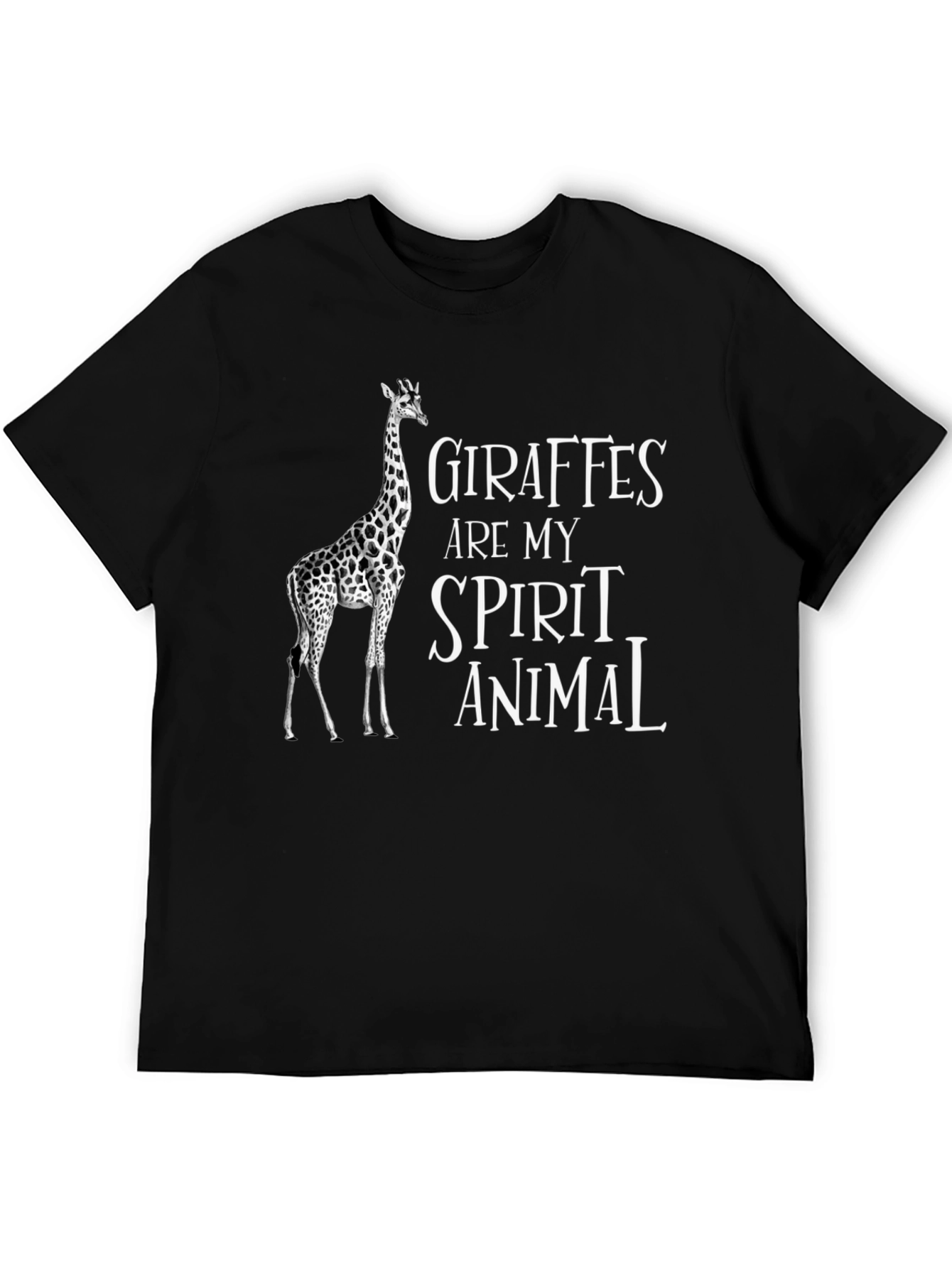 Black Giraffes Are My Spirit Animal T-Shirt view 5
