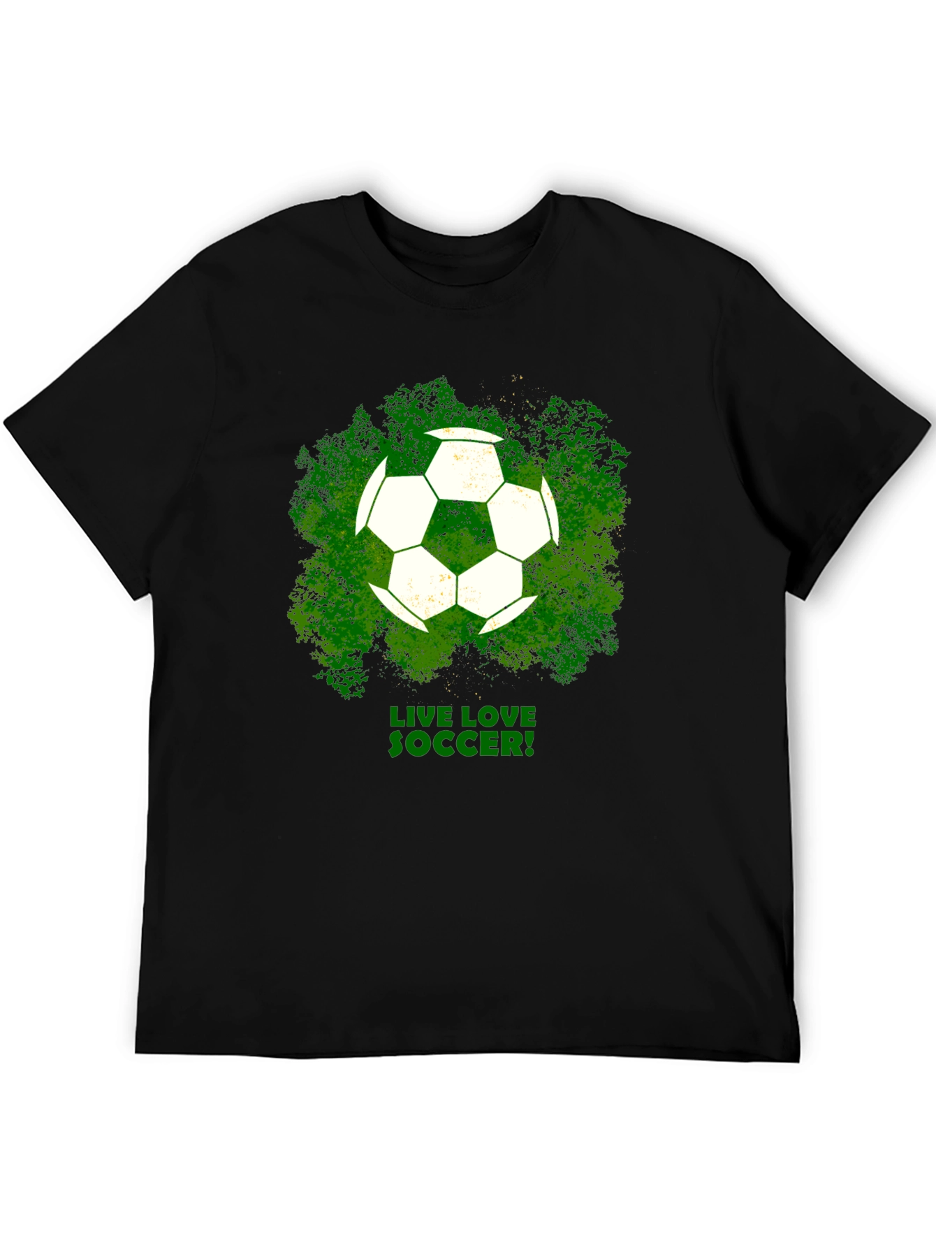 Black Live Love Soccer Graphic T-Shirt view 5