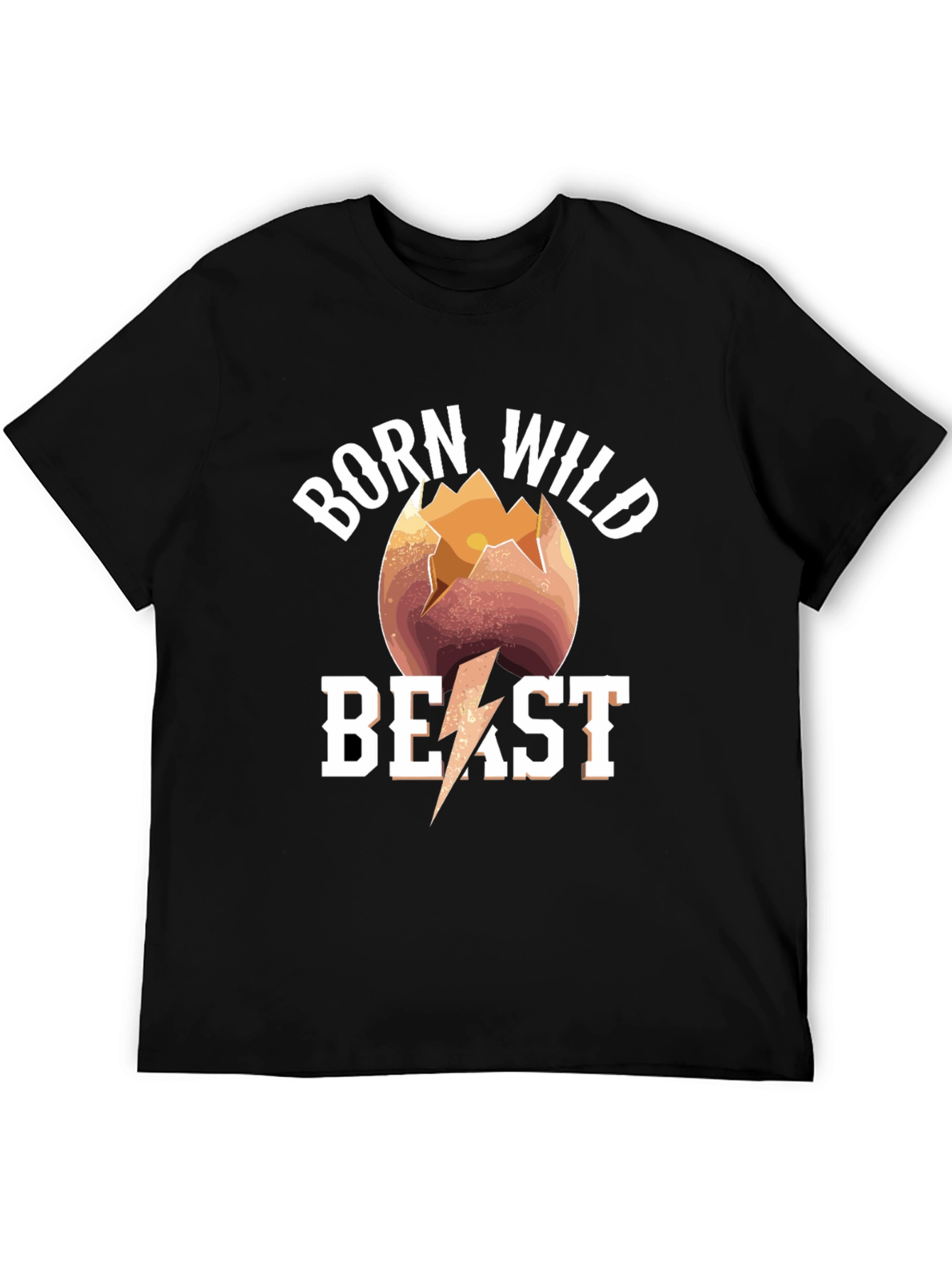 Black Born Wild Beast T-Shirt - Graphic Tee view 5