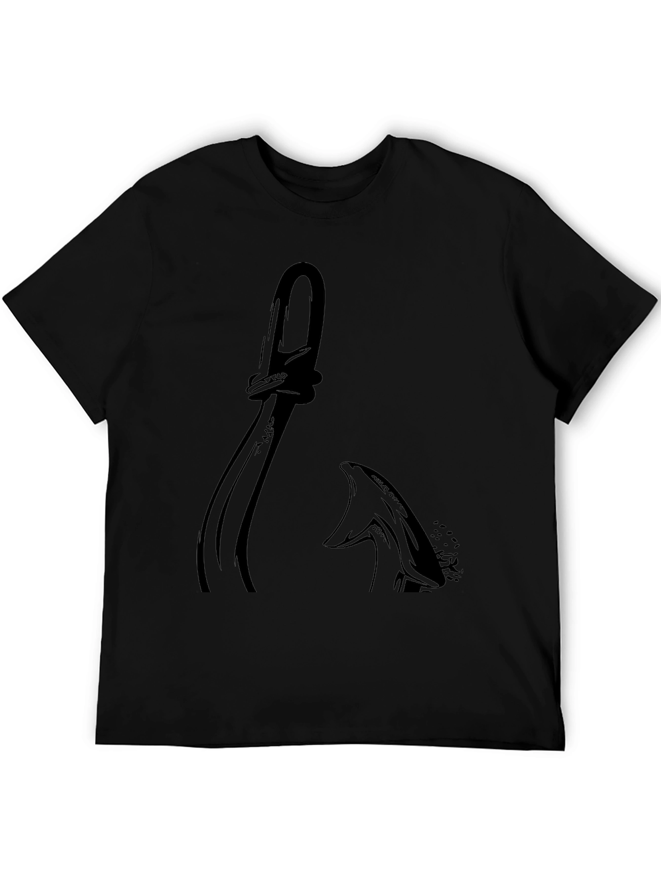 Black Stylized Cleaver Graphic T-Shirt view 5