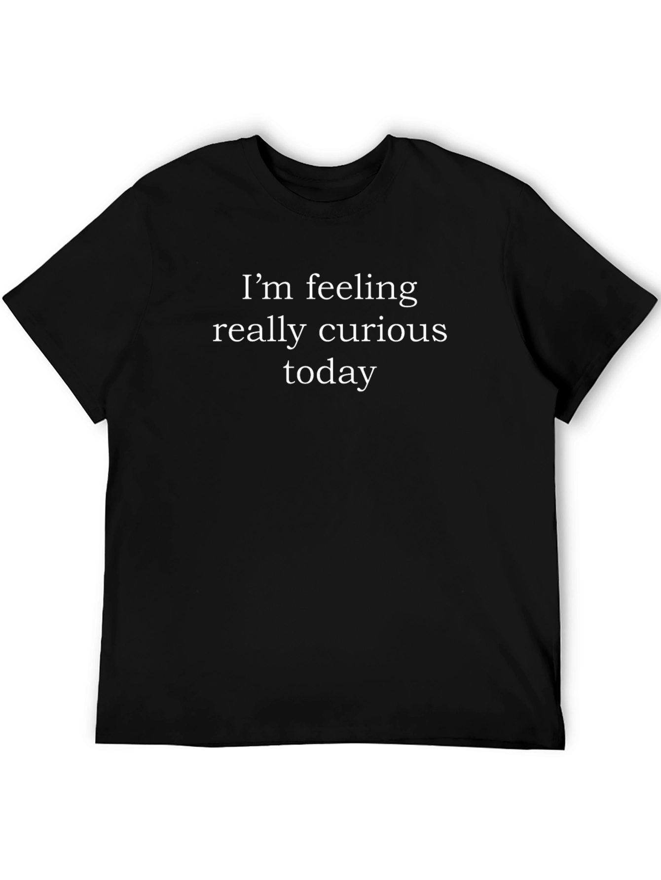Black Curious Today Men's Black T-Shirt view 5