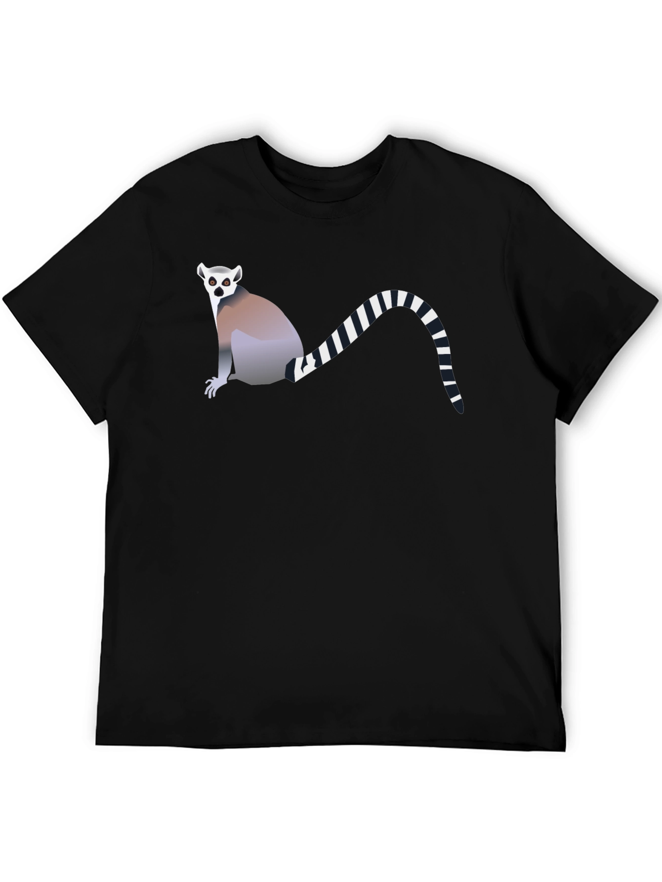 Black Lemur Graphic Tee - Black Cotton Comfort view 5