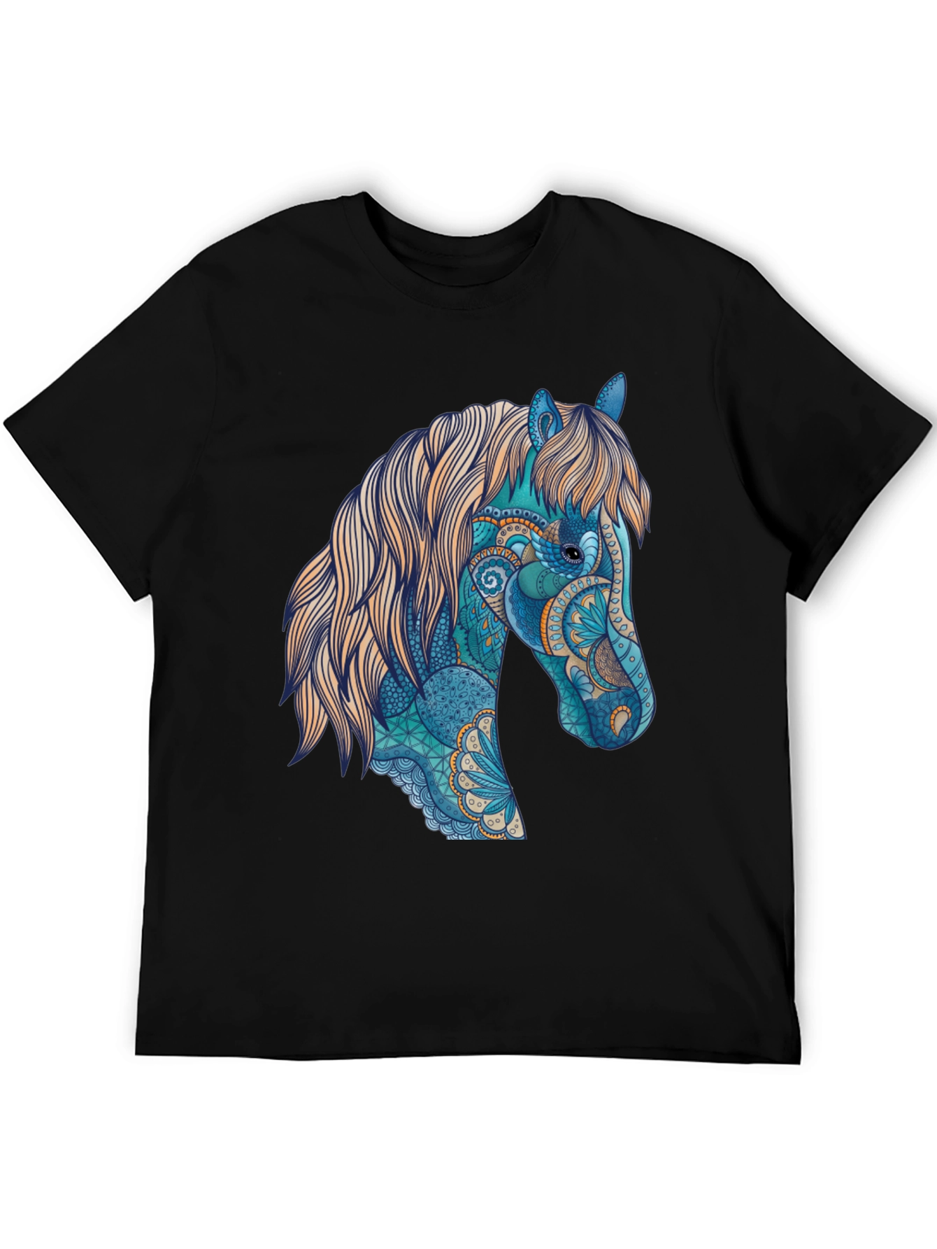 Black Horse Art Graphic T-Shirt - Unique Design view 5