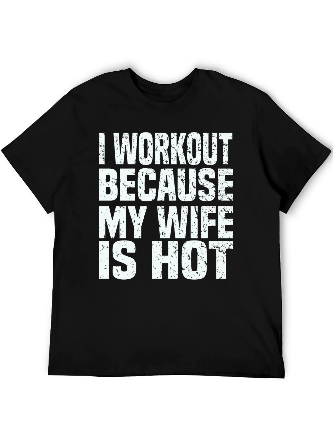 Black Funny Workout Wife T-Shirt view 5