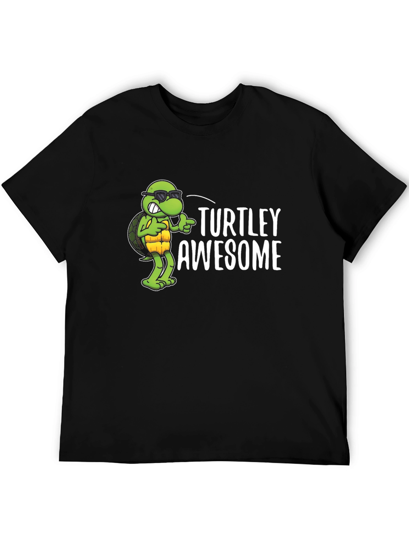 Black Turtley Awesome Black Graphic Tee view 5