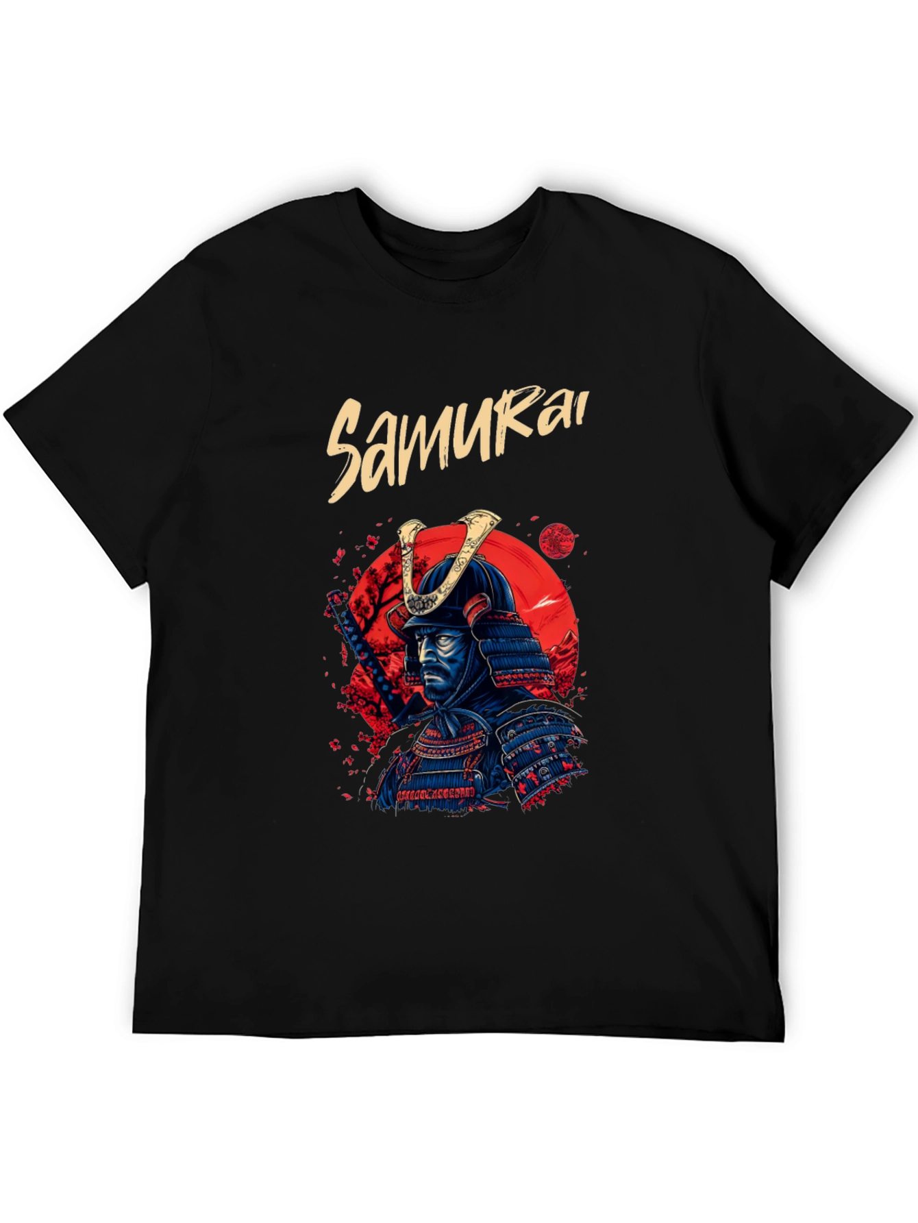 Black Samurai Warrior T-Shirt - Cool Graphic Tee view 5