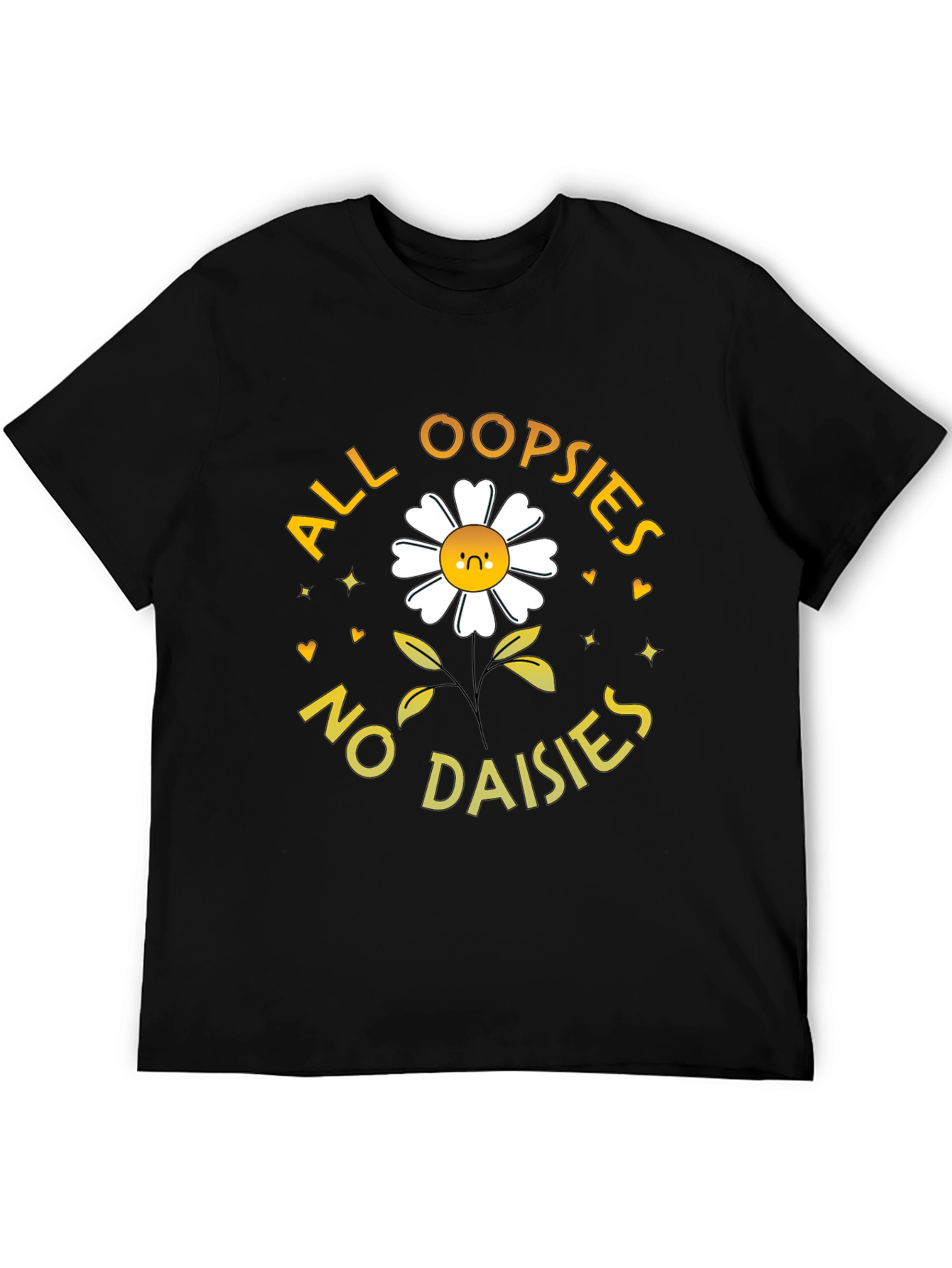 Black All Oopsies No Daisies Graphic T-Shirt view 5