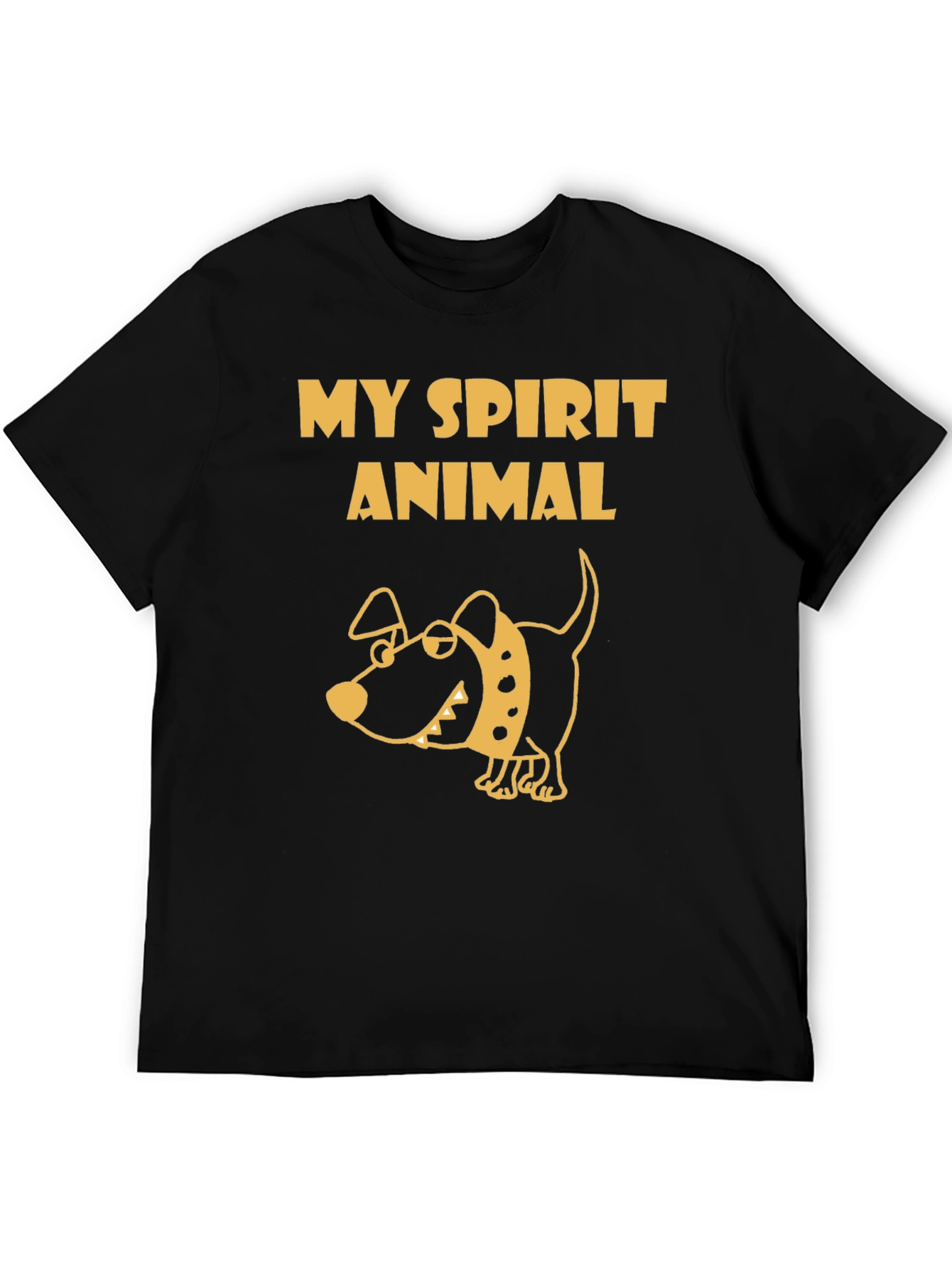 Black My Spirit Animal Dog T-Shirt - Black view 5