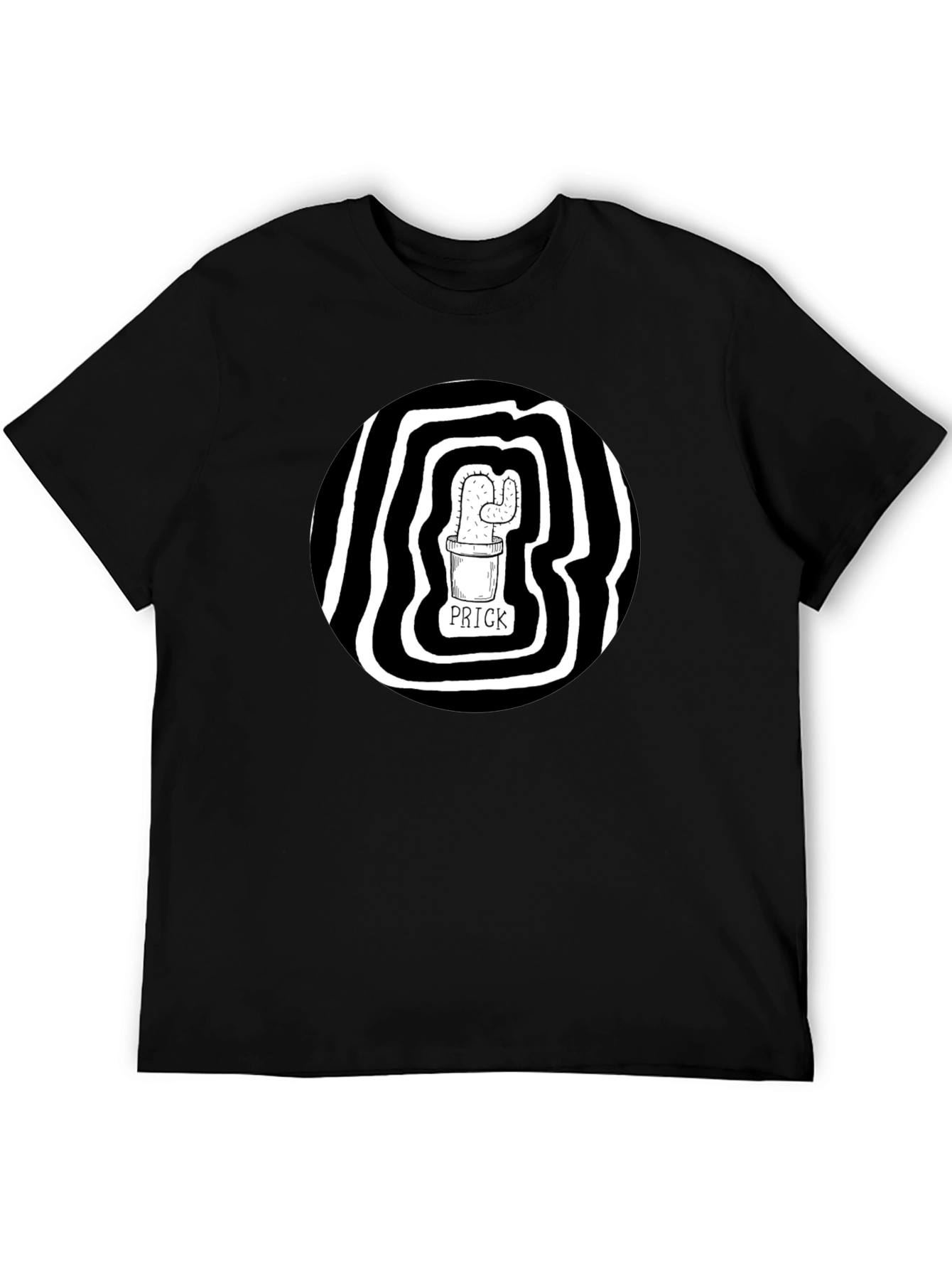 Black Prick Cactus Graphic T-Shirt - Black Cotton Tee view 5