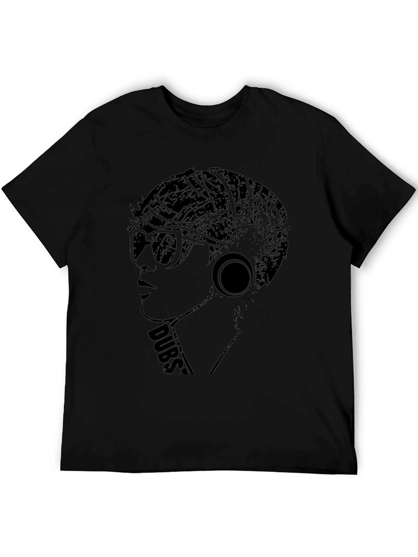 Black Dubstep Style Graphic Tee - Cool Black Shirt view 5