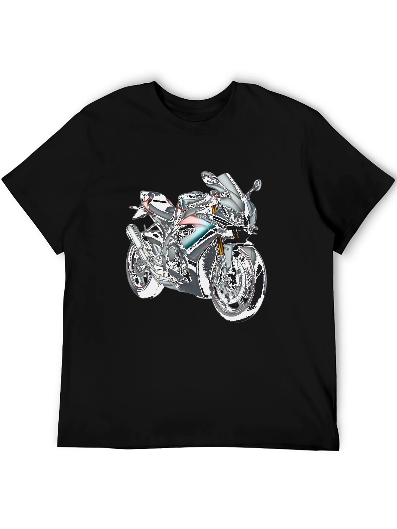 Black Motorcycle Graphic Tee - Ride in Style view 5
