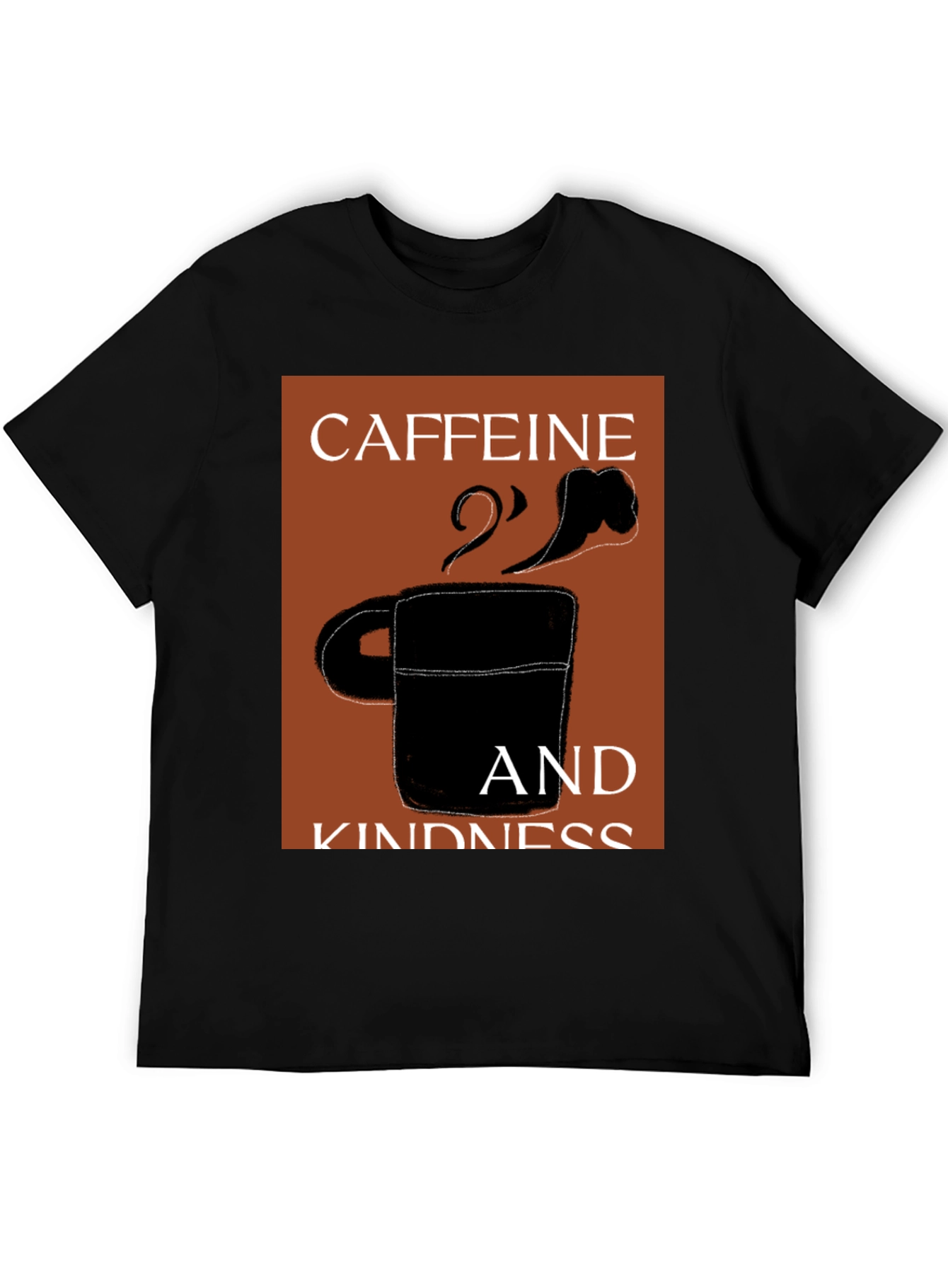 Black Caffeine & Kindness Black Graphic T-Shirt view 5