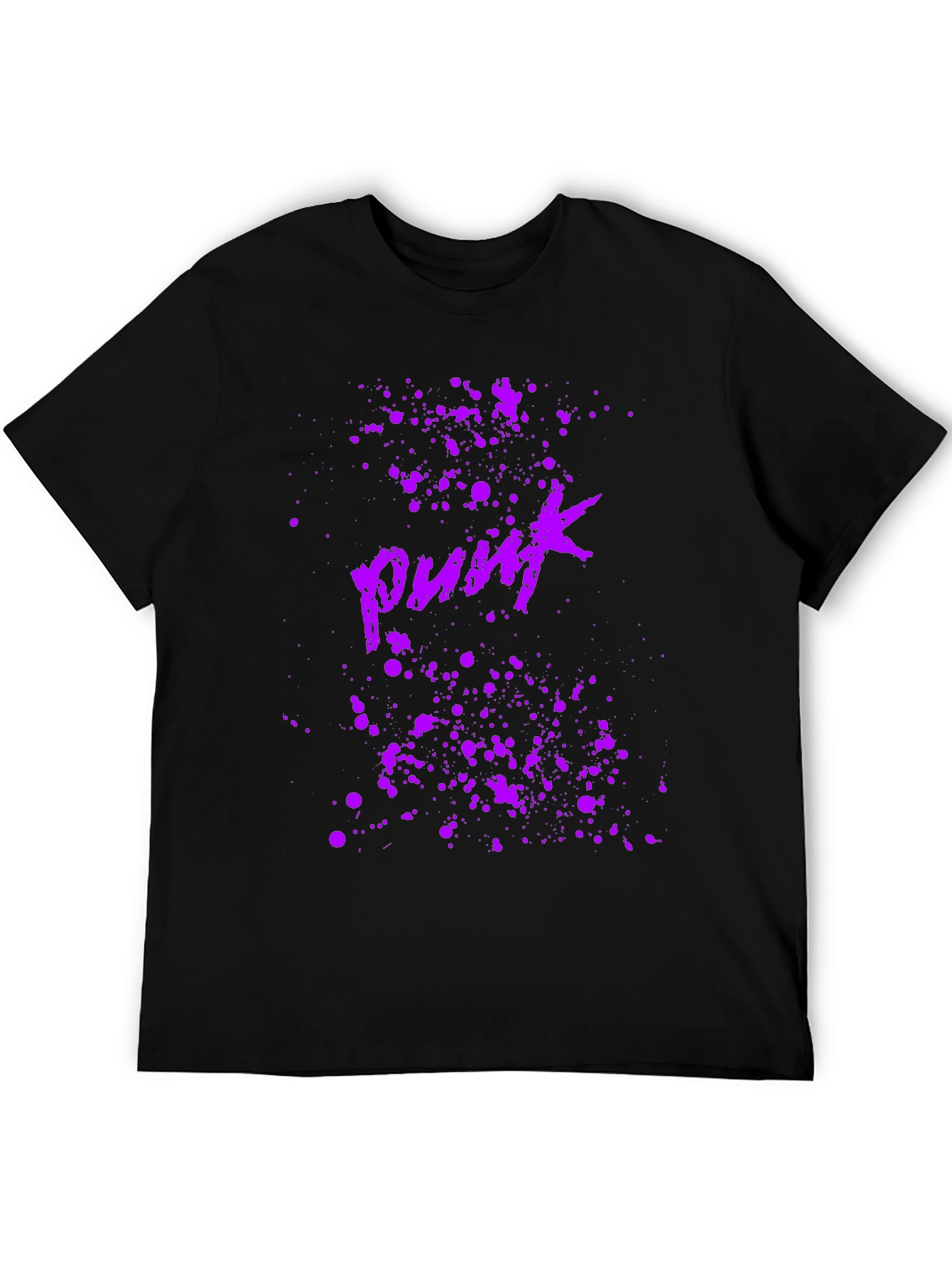 Black Punk Splatter Graphic Tee view 5