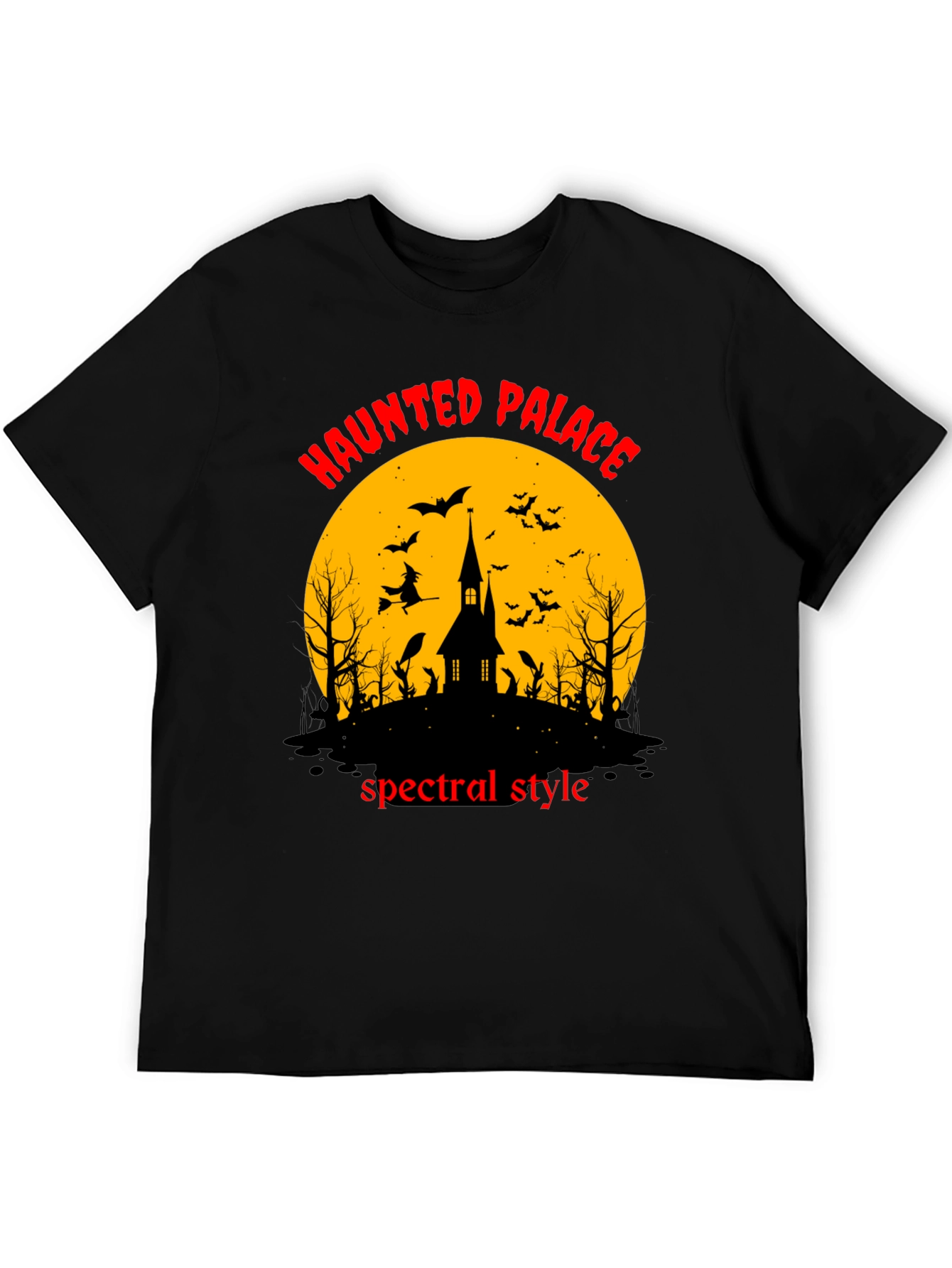 Black Haunted Palace Spectral Style Black T-Shirt view 5